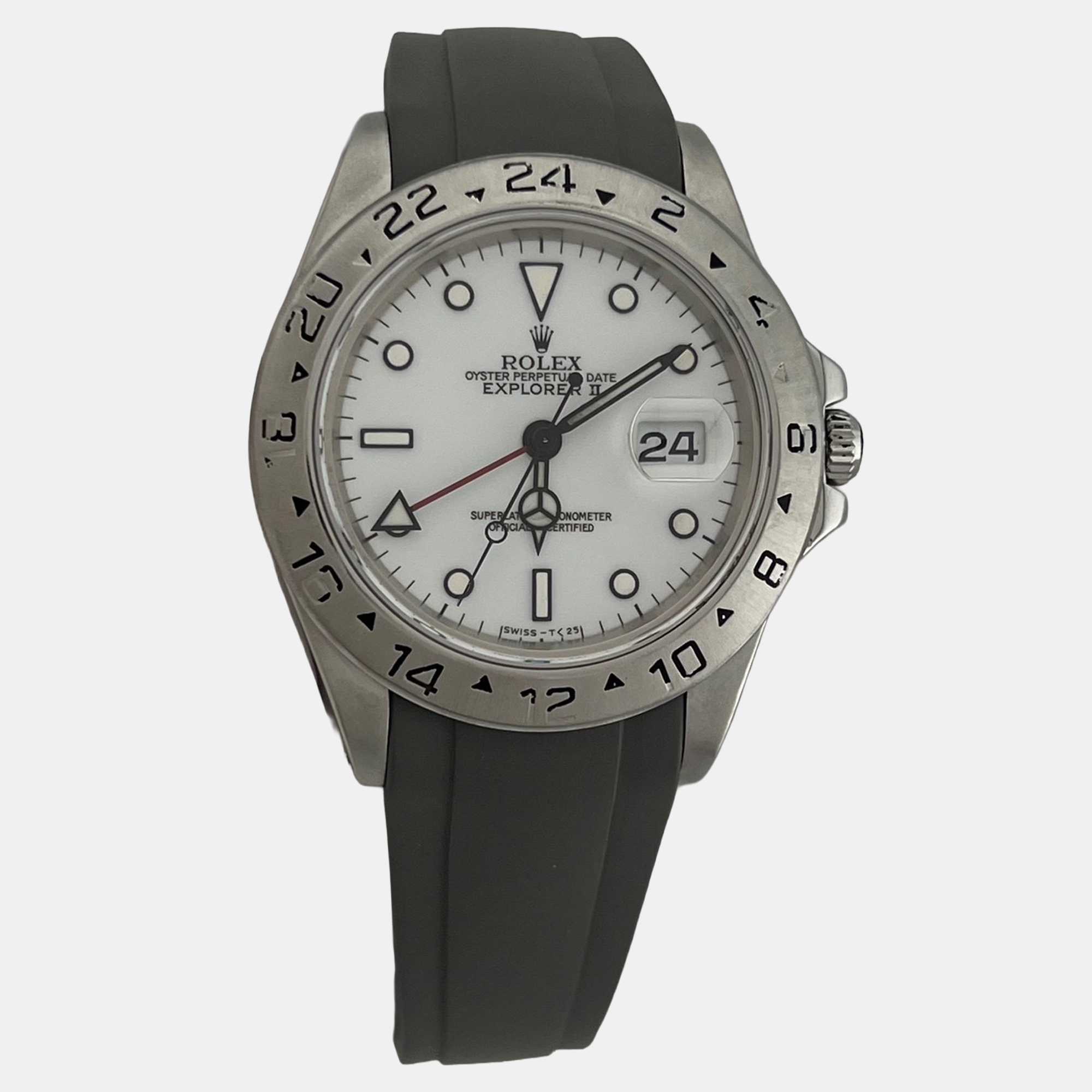 

Rolex Explorer II 16570 Automatic White Dial Stainless Steel Men's Wristwatch 40 mm