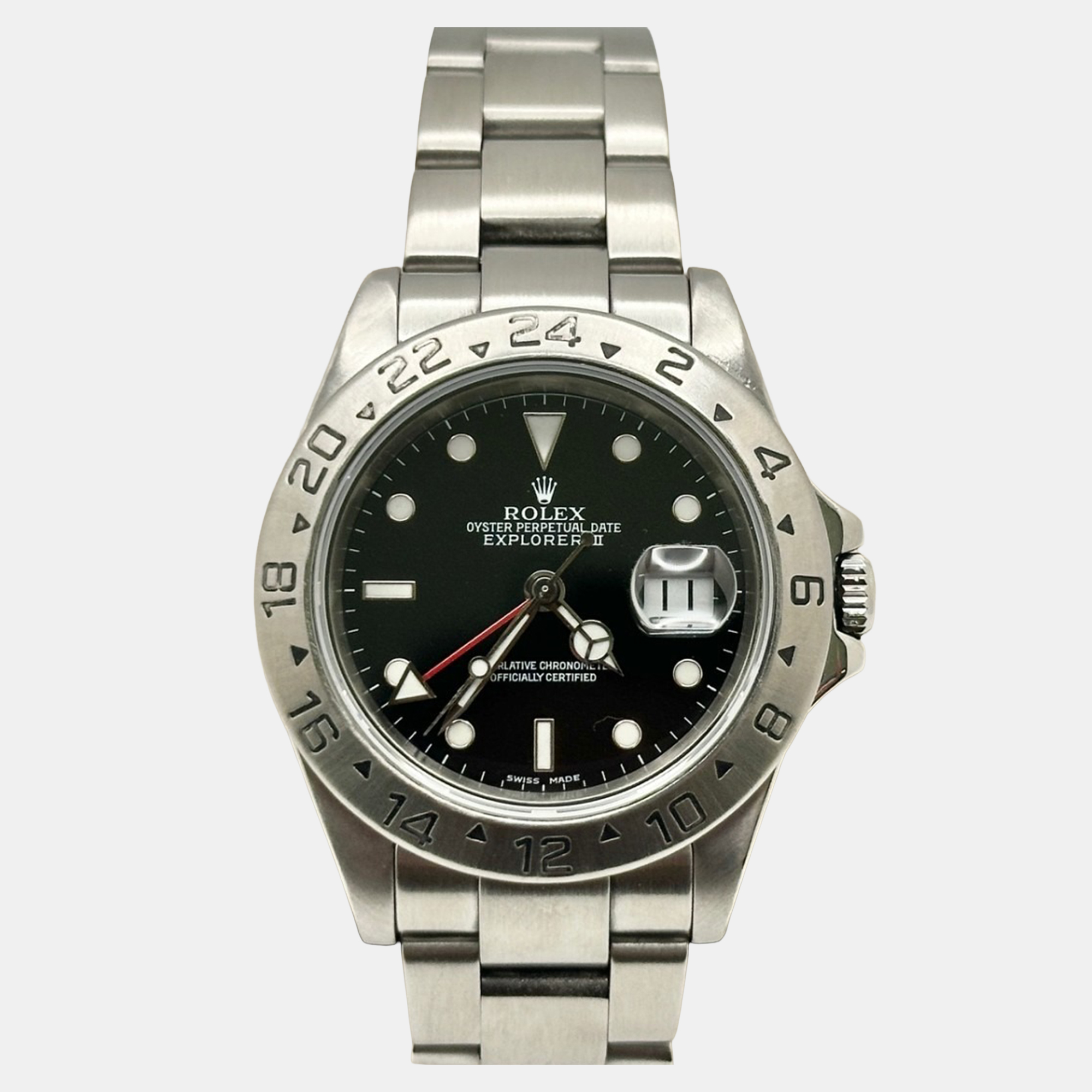 Rolex Explorer II 16570 Automatic Black Dial Stainless Steel Men’s Wristwatch 40 mm