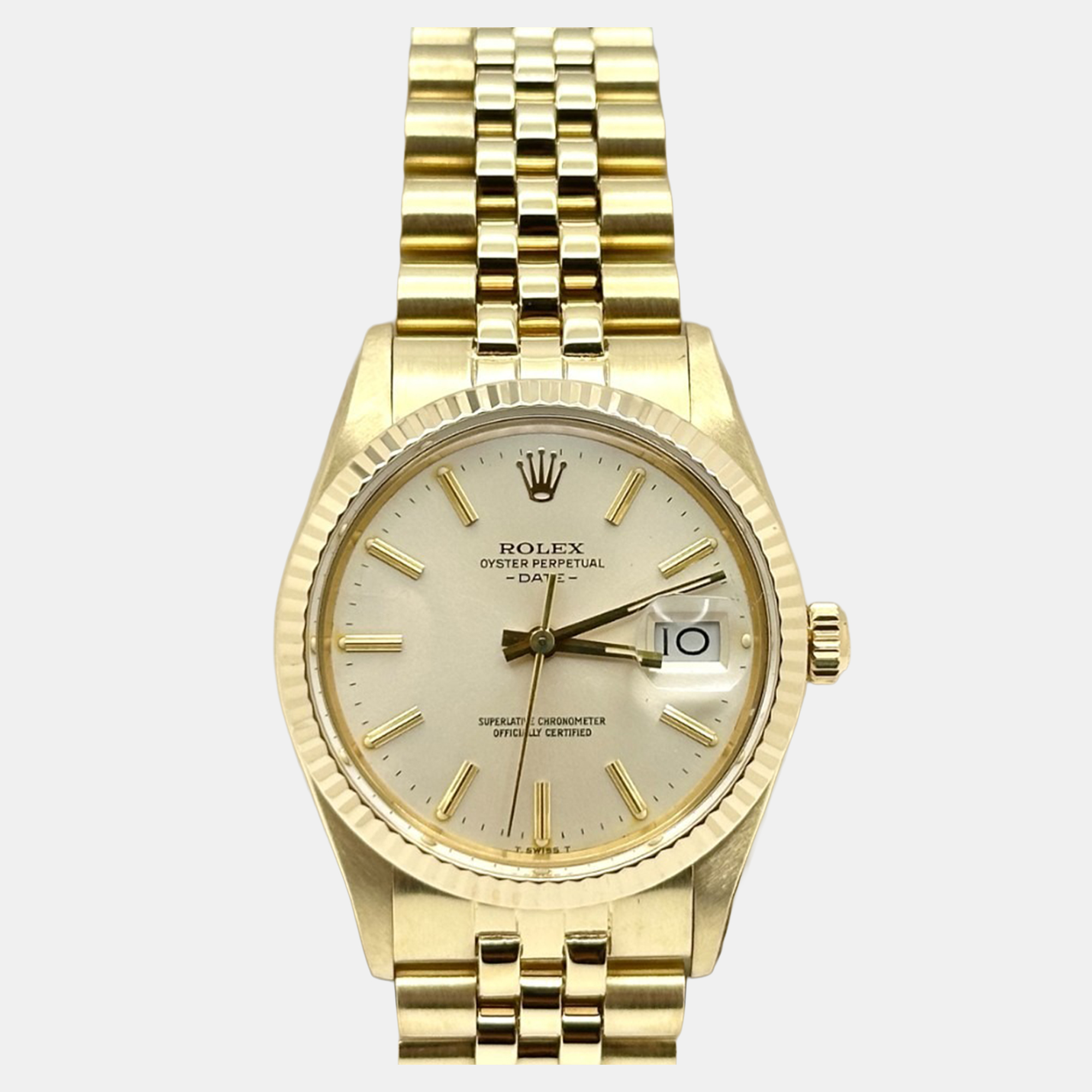 

Rolex Date 15037 Automatic Gold 14k Yellow Gold Men's Wristwatch 34 mm