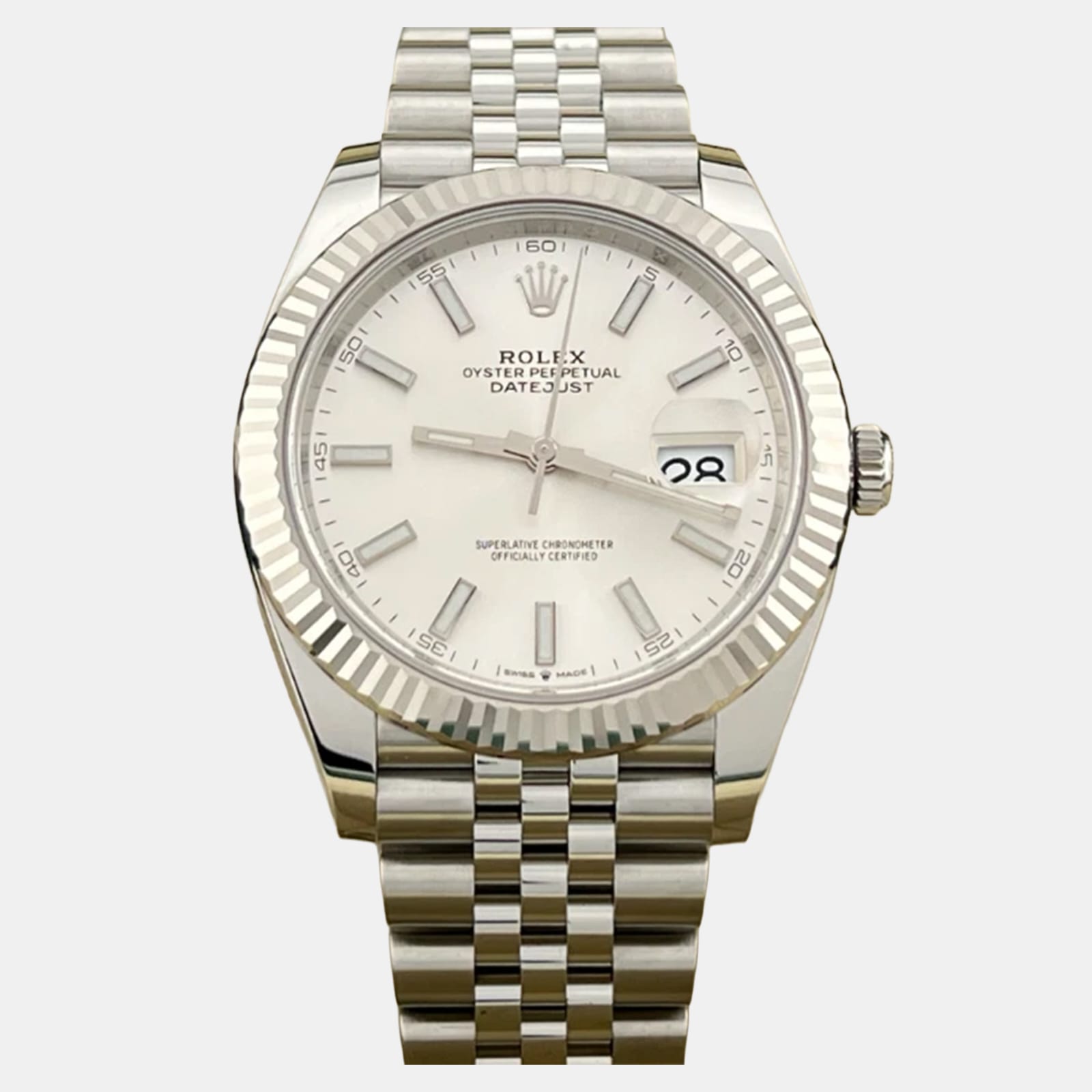 

Rolex Datejust 126334 Automatic Silver 18k White Gold Stainless Steel Men's Wristwatch 41 mm