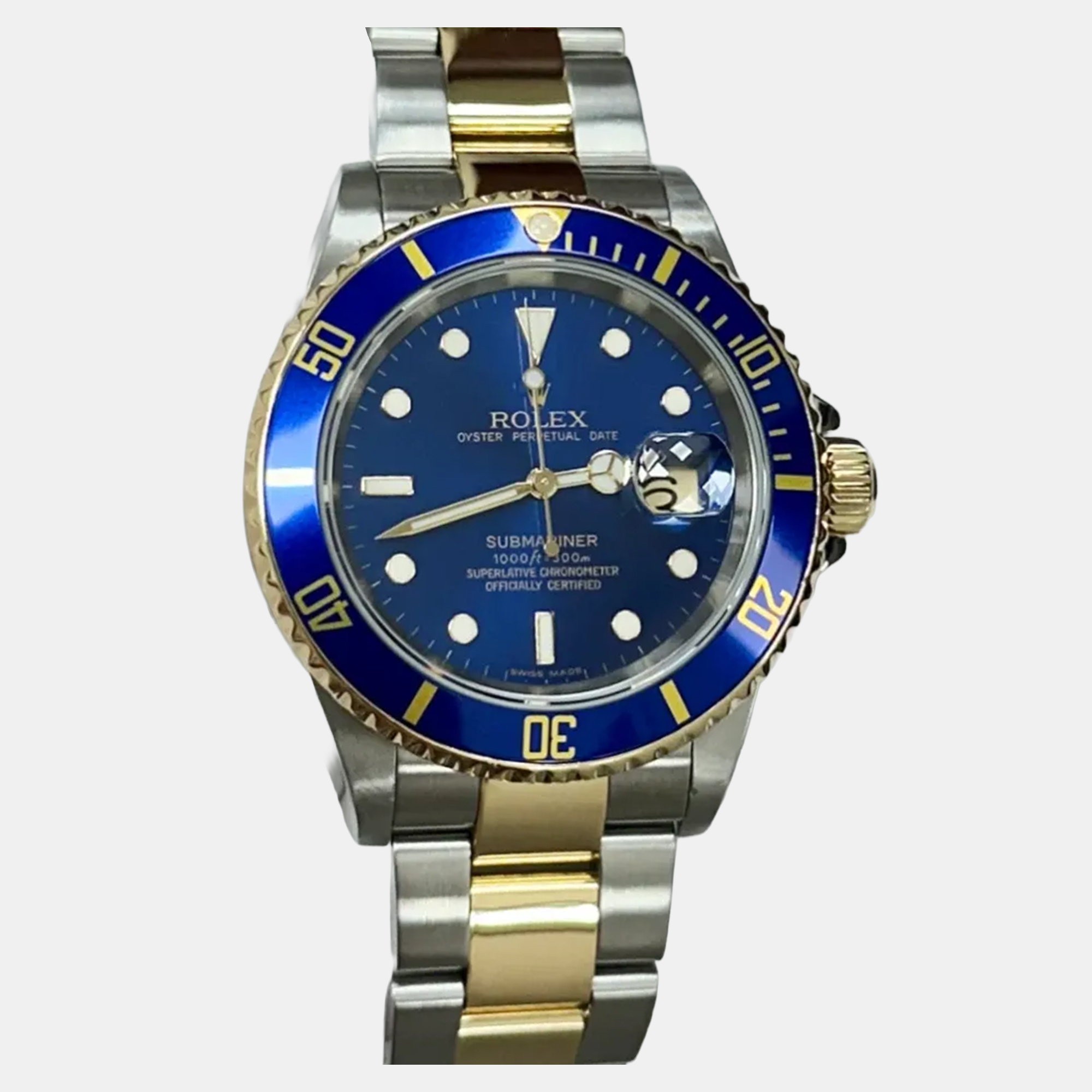 

Rolex Submariner 16613 Automatic Blue Dial 18K Yellow Gold Stainless Steel Men's Wristwatch