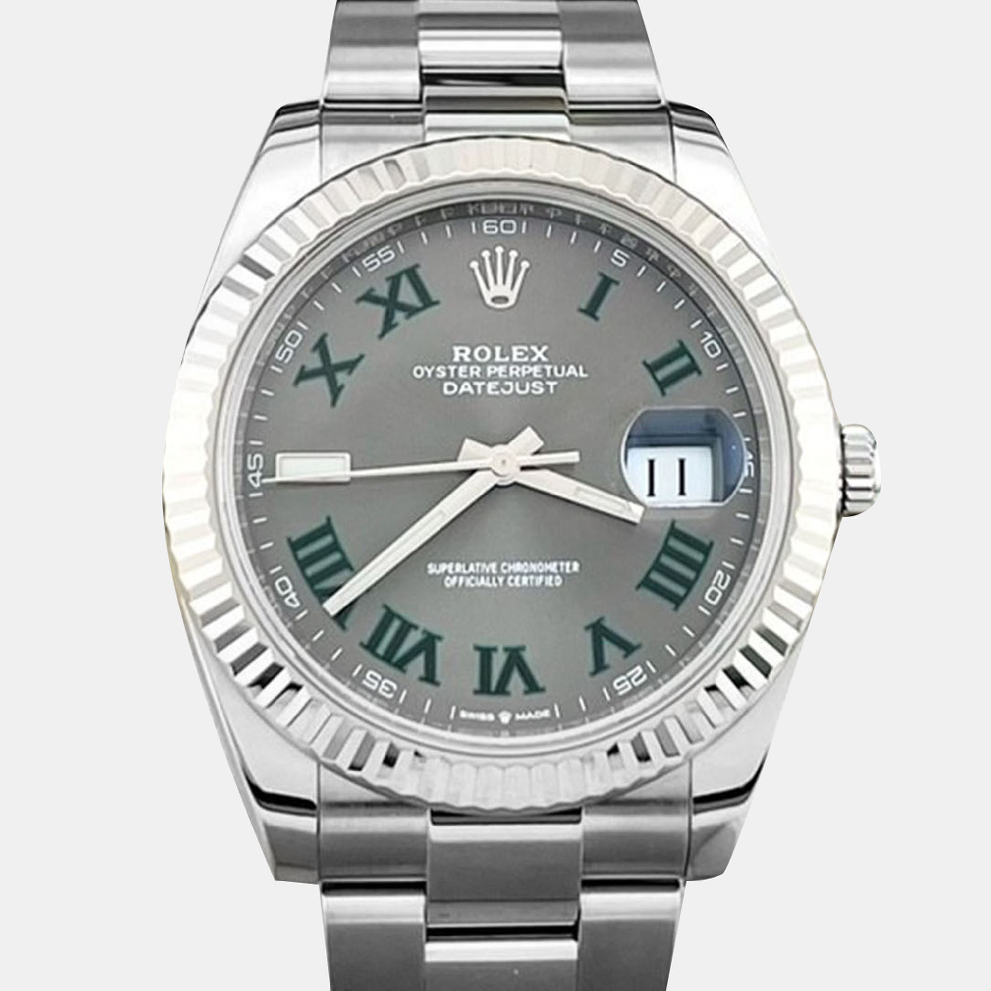 

Rolex Datejust 126334 Automatic Grey 18k White Gold Stainless Steel Men's Wristwatch 41 mm