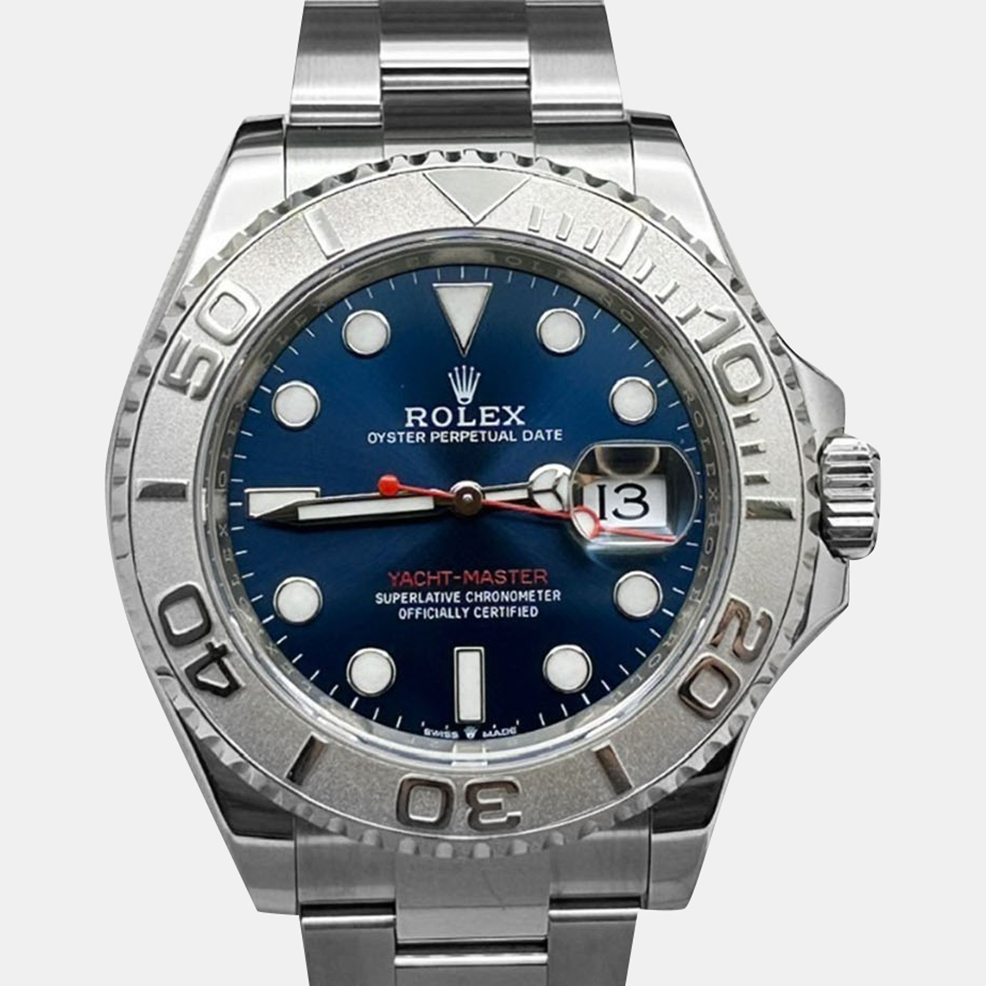 

Rolex Yacht Master 126622 Automatic Blue Platinum Stainless Steel Men's Wristwatch 40 mm