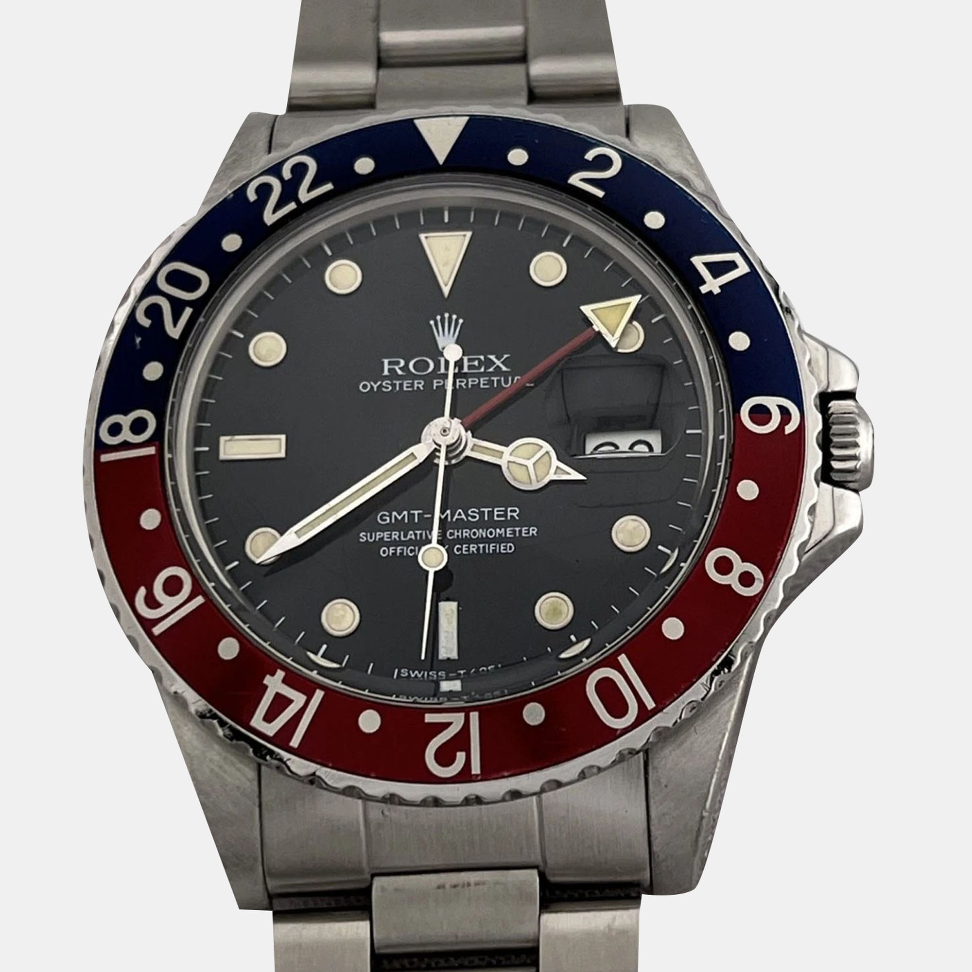 

Rolex GMT Master 16750 Automatic Black Spider Dial Stainless Steel Men's Wristwatch 40 mm