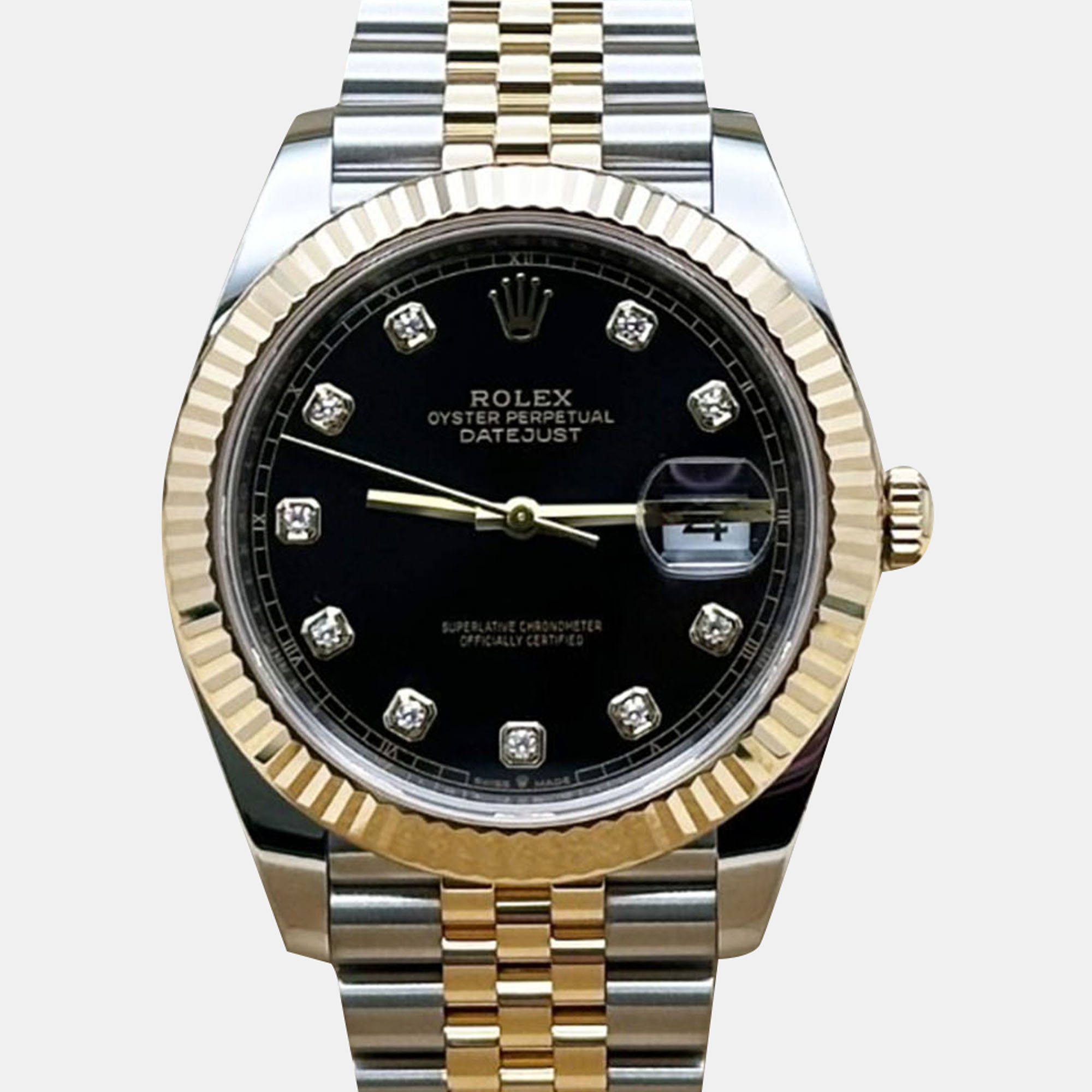 

Rolex Datejust 126333 Automatic Black diamonds 18k Yellow Gold Stainless Steel Men's Wristwatch 41 mm