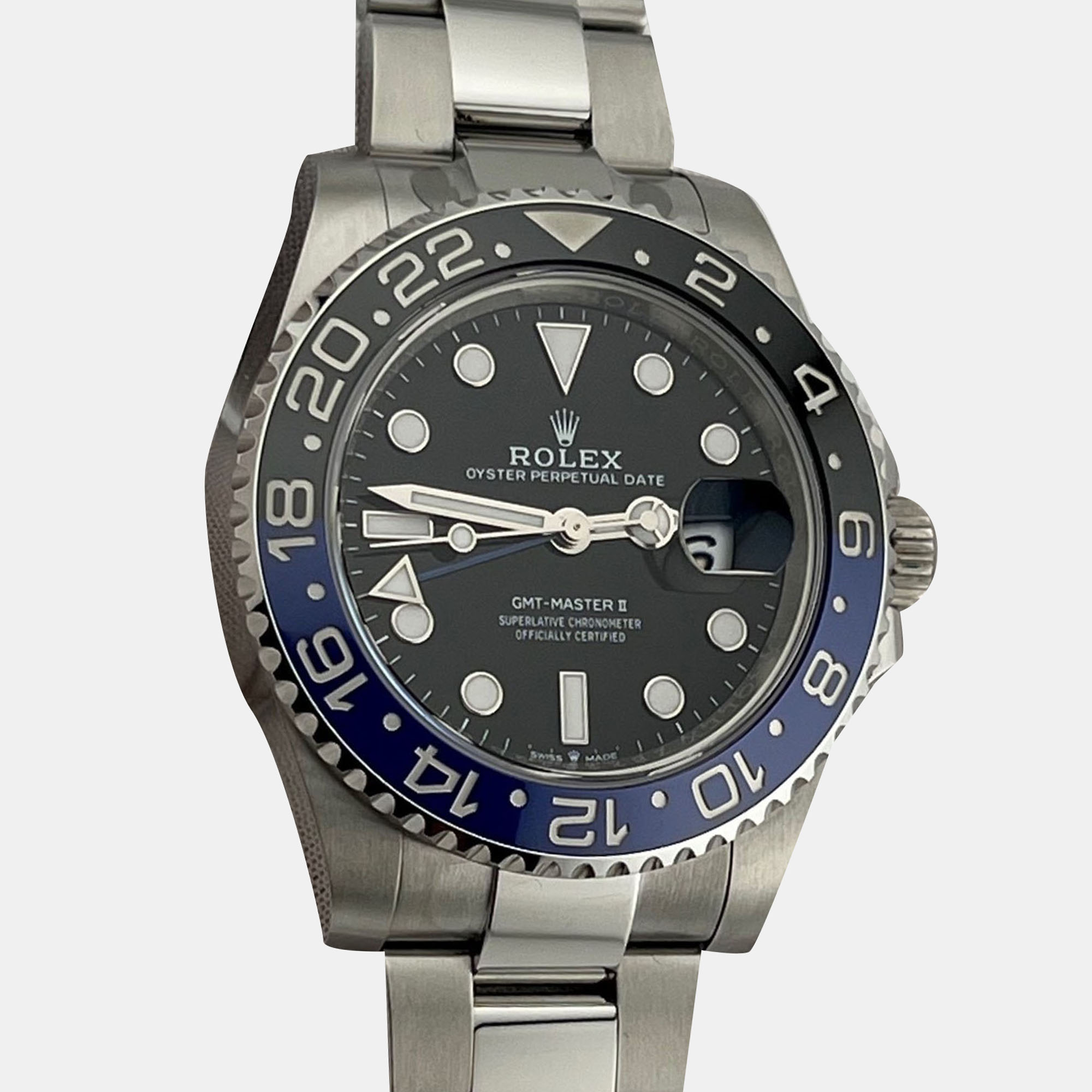 Rolex GMT Master II 126710BLNR Automatic Black 18k White Gold Stainless Steel Men’s Wristwatch 40 mm