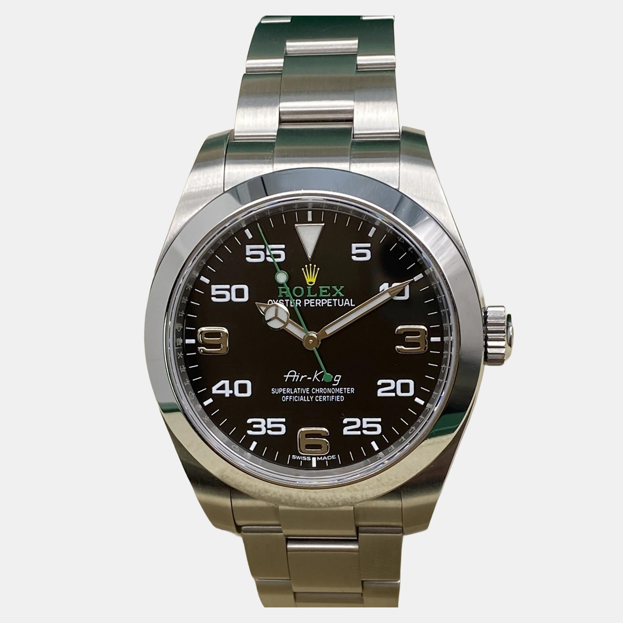 

Rolex Air-King 116900 Automatic Black Dial Stainless Steel Men's Wristwatch