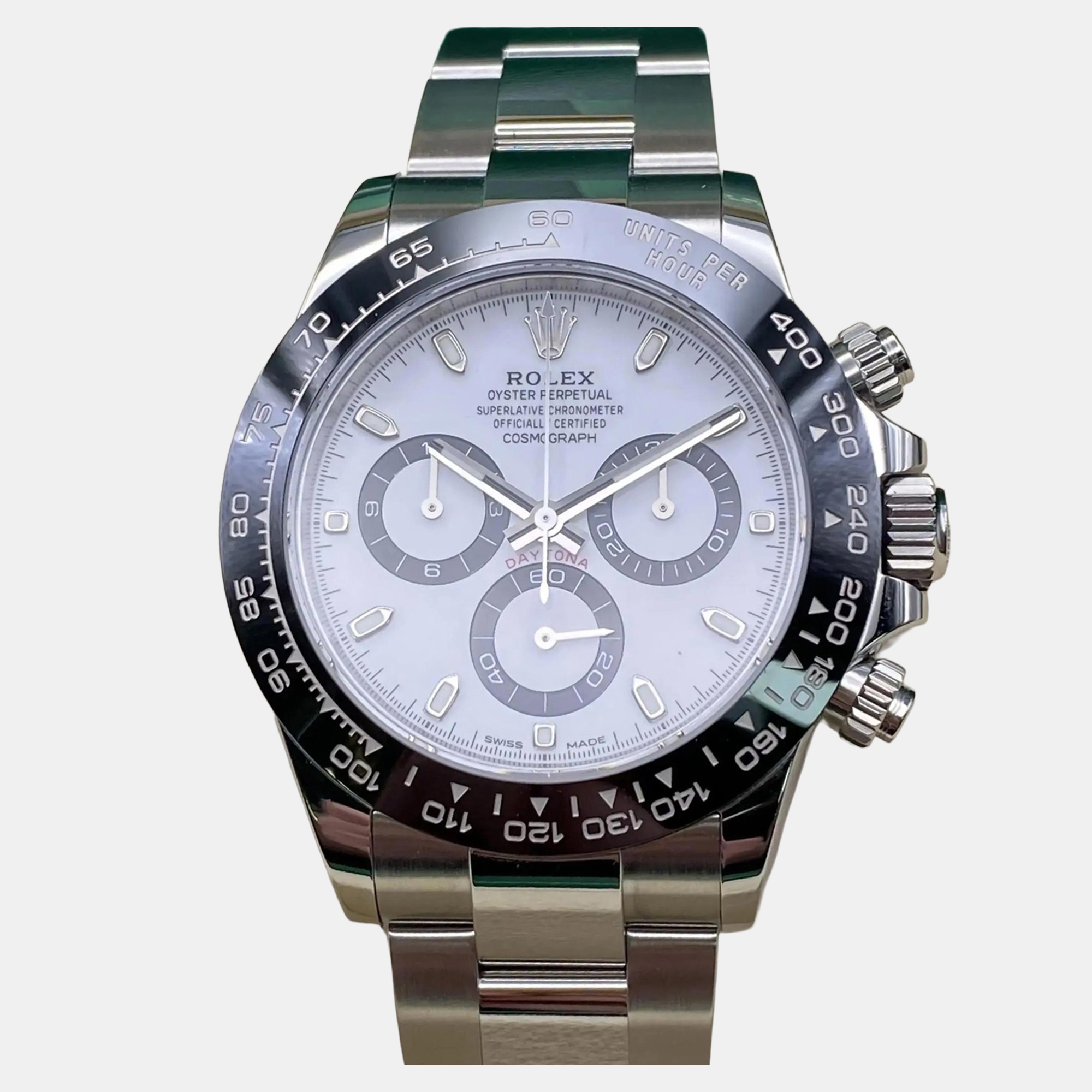 Rolex Cosmograph Daytona 116500LN Automatic Chronograph White Dial Stainless Steel Ceramic Men’s Wristwatch 40mm