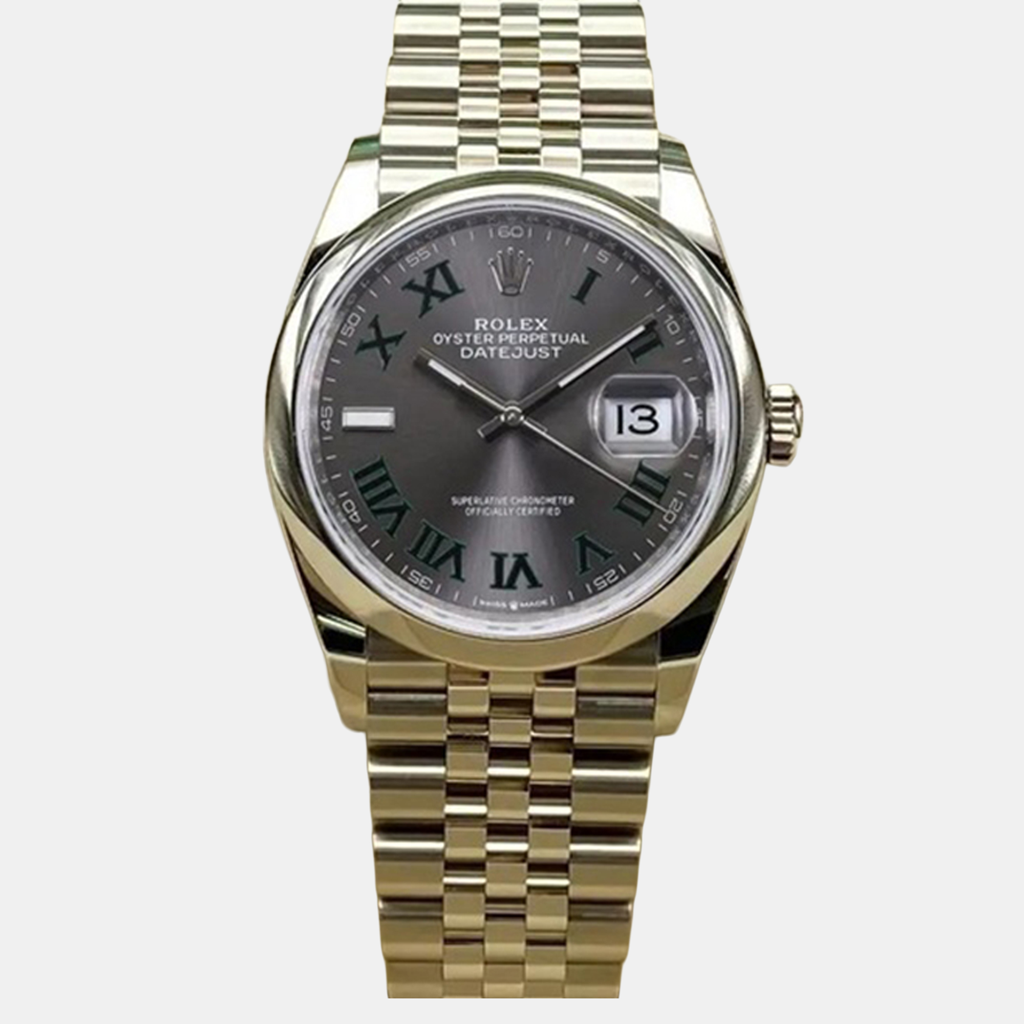 

Rolex Datejust 126200 Automatic Grey Wimbledon Dial Stainless Steel Men's Wristwatch