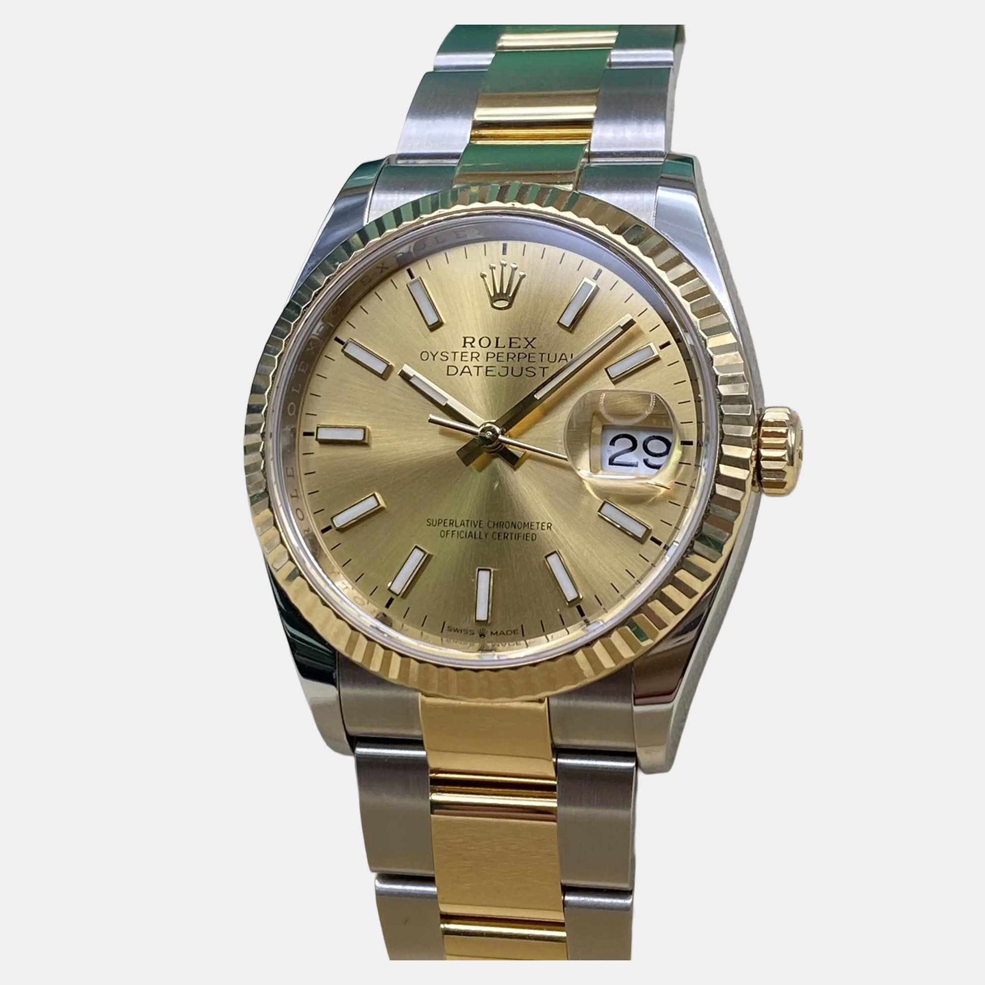 

Rolex Datejust 126233 Automatic Champagne Dial 18k Yellow Gold Stainless Steel Men's Wristwatch