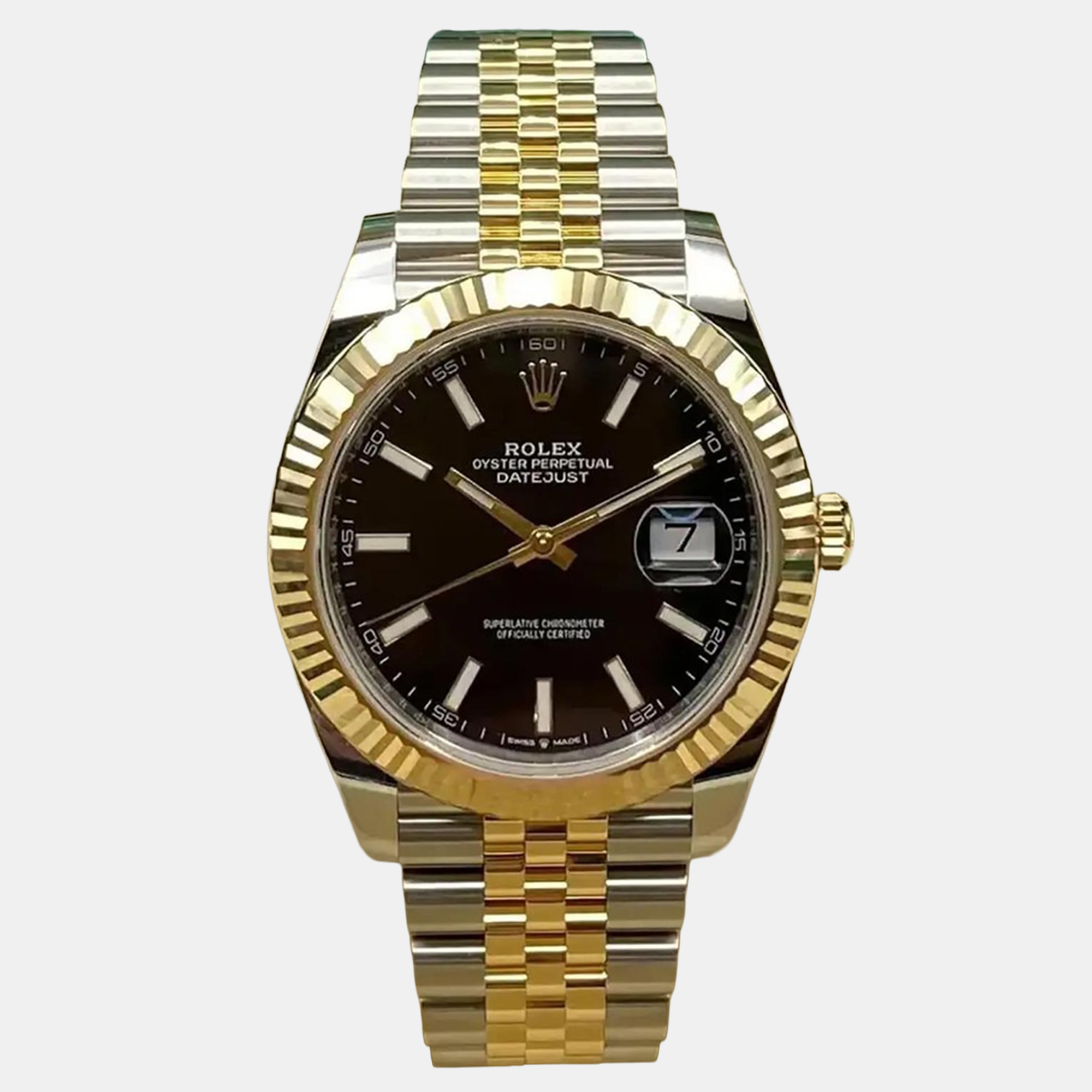 

Rolex Datejust 126333 Automatic Black Dial Stainless Steel 18k Yellow Gold Men's Wristwatch 41 mm