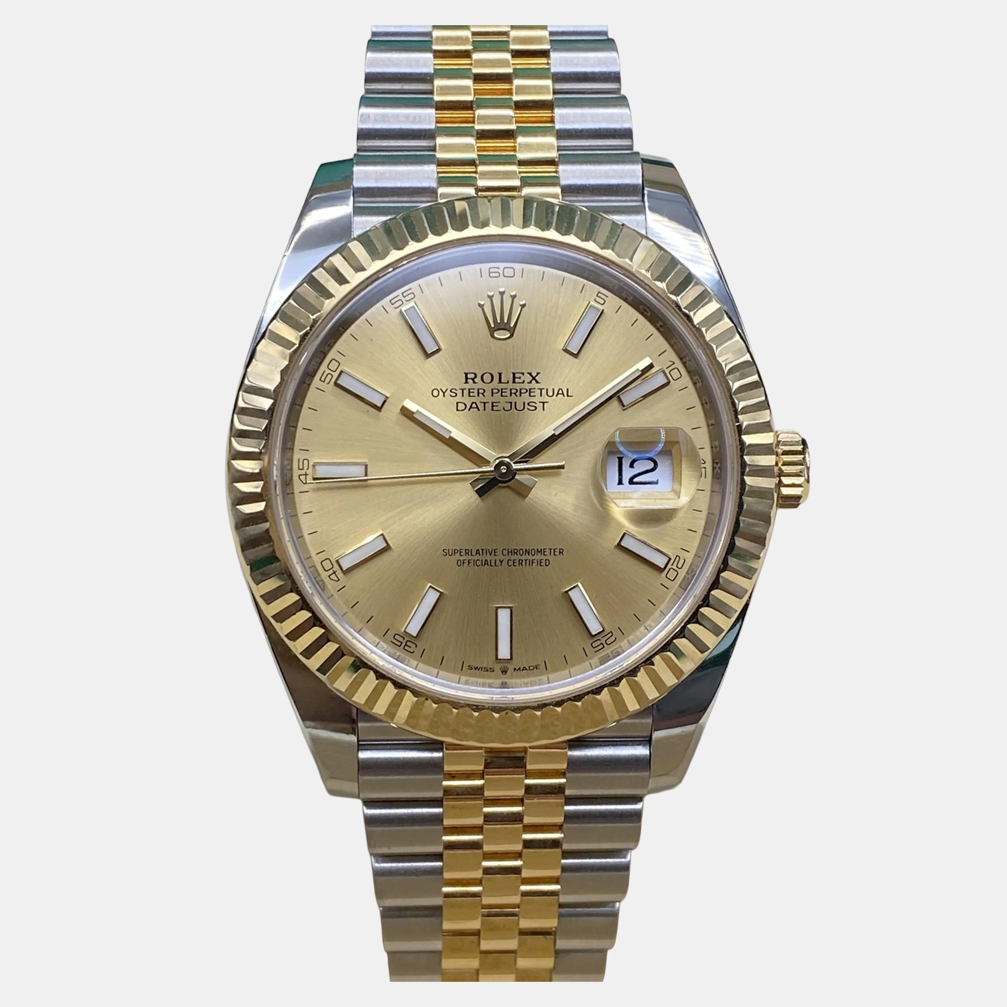 

Rolex Datejust 126333 Automatic Champagne Dial Stainless Steel 18k Yellow Gold Men's Wristwatch 41 mm