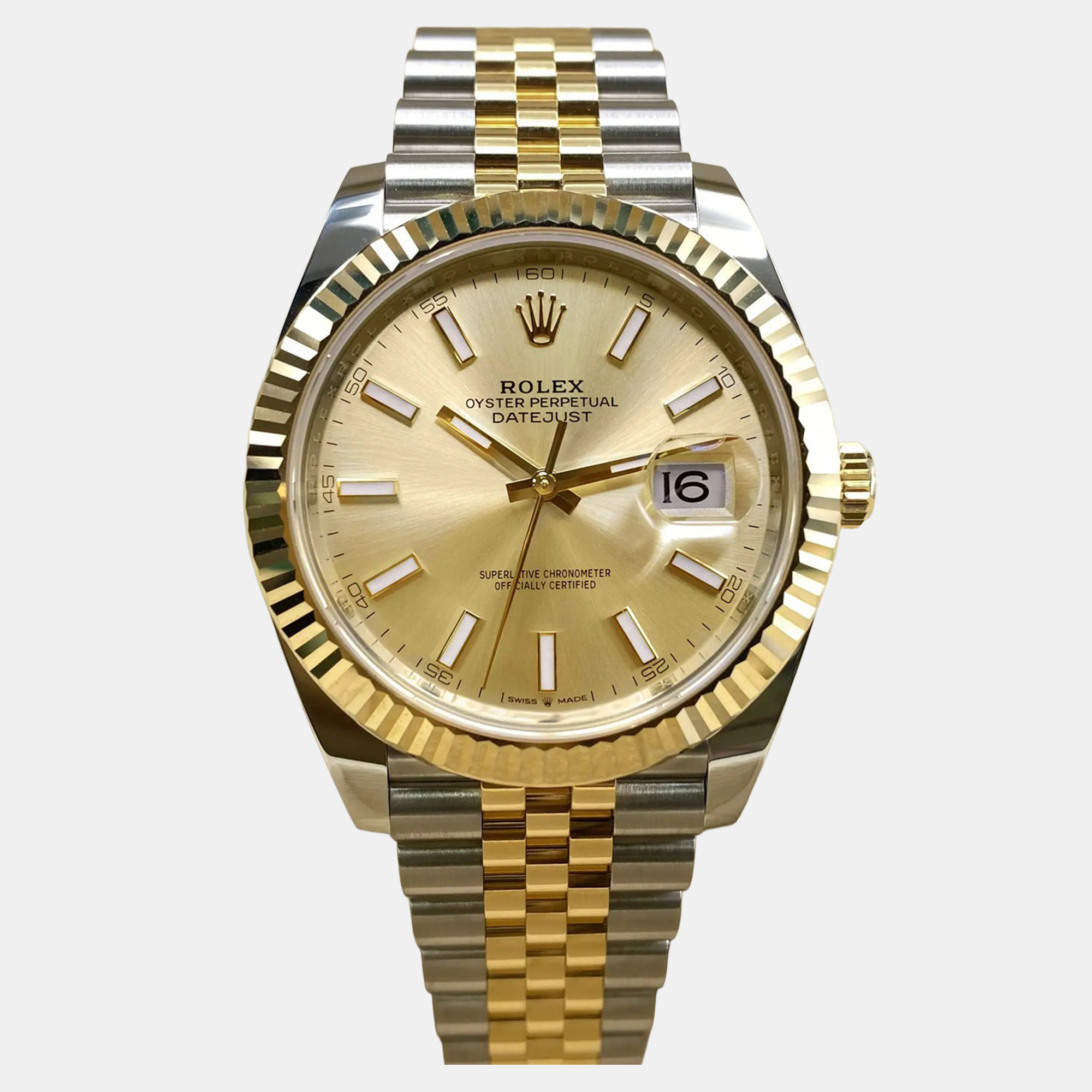

Rolex Datejust 126333 Automatic Champagne Dial Stainless Steel 18k Yellow Gold Men's Wristwatch 41 mm