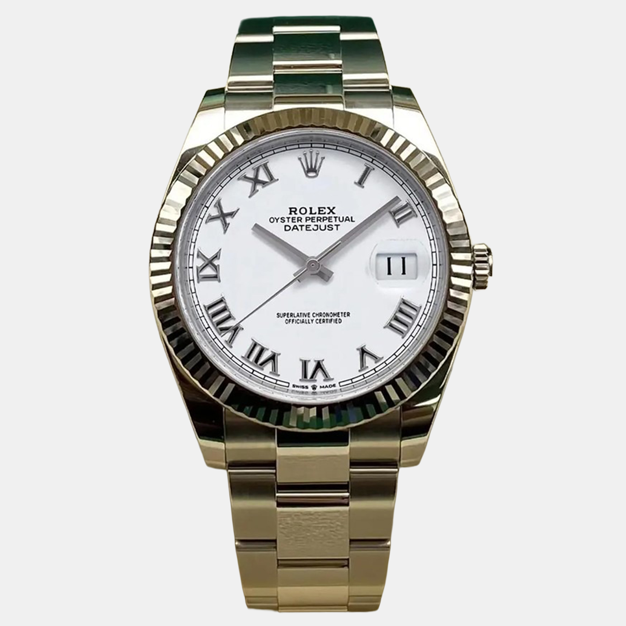 

Rolex Datejust 126334 Automatic White Roman Dial Stainless Steel 18k White Gold Men's Wristwatch