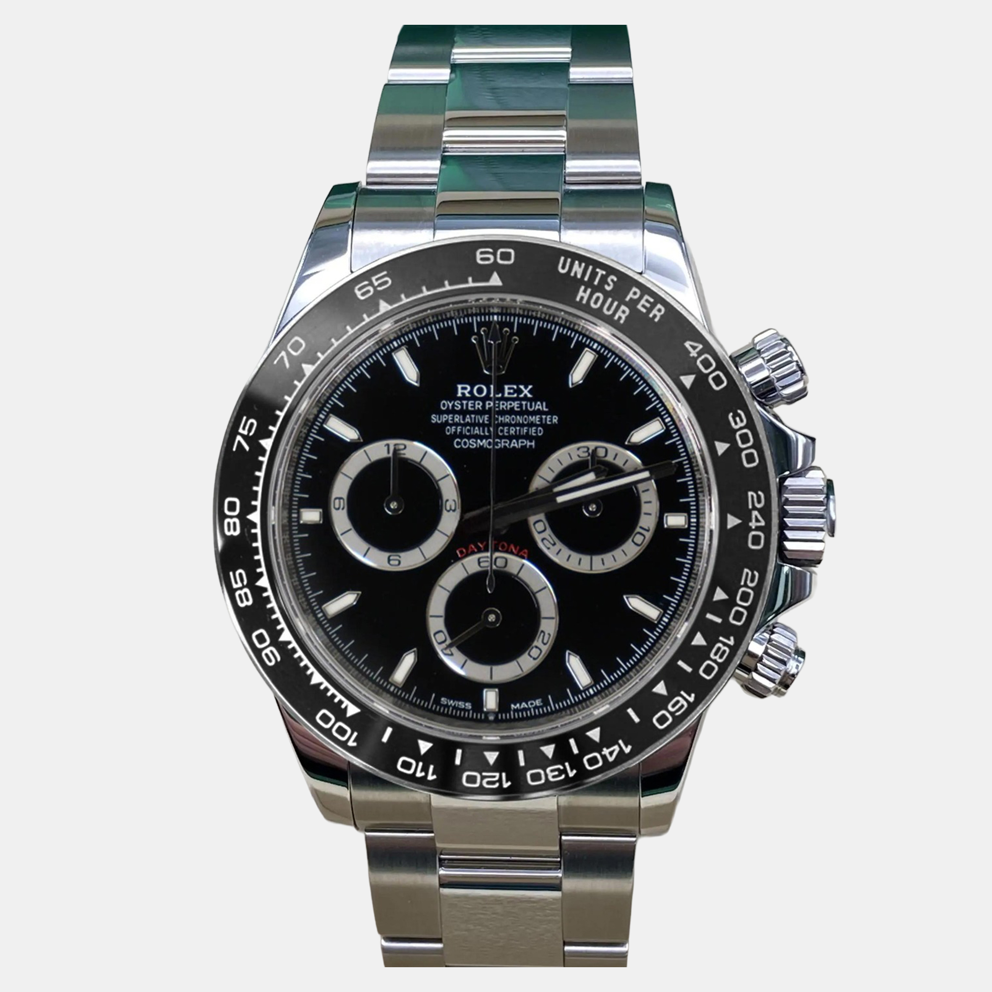 Rolex Cosmograph Daytona 126500LN Automatic Chronograph Black Dial Stainless Steel Ceramic Men’s Wristwatch 40mm