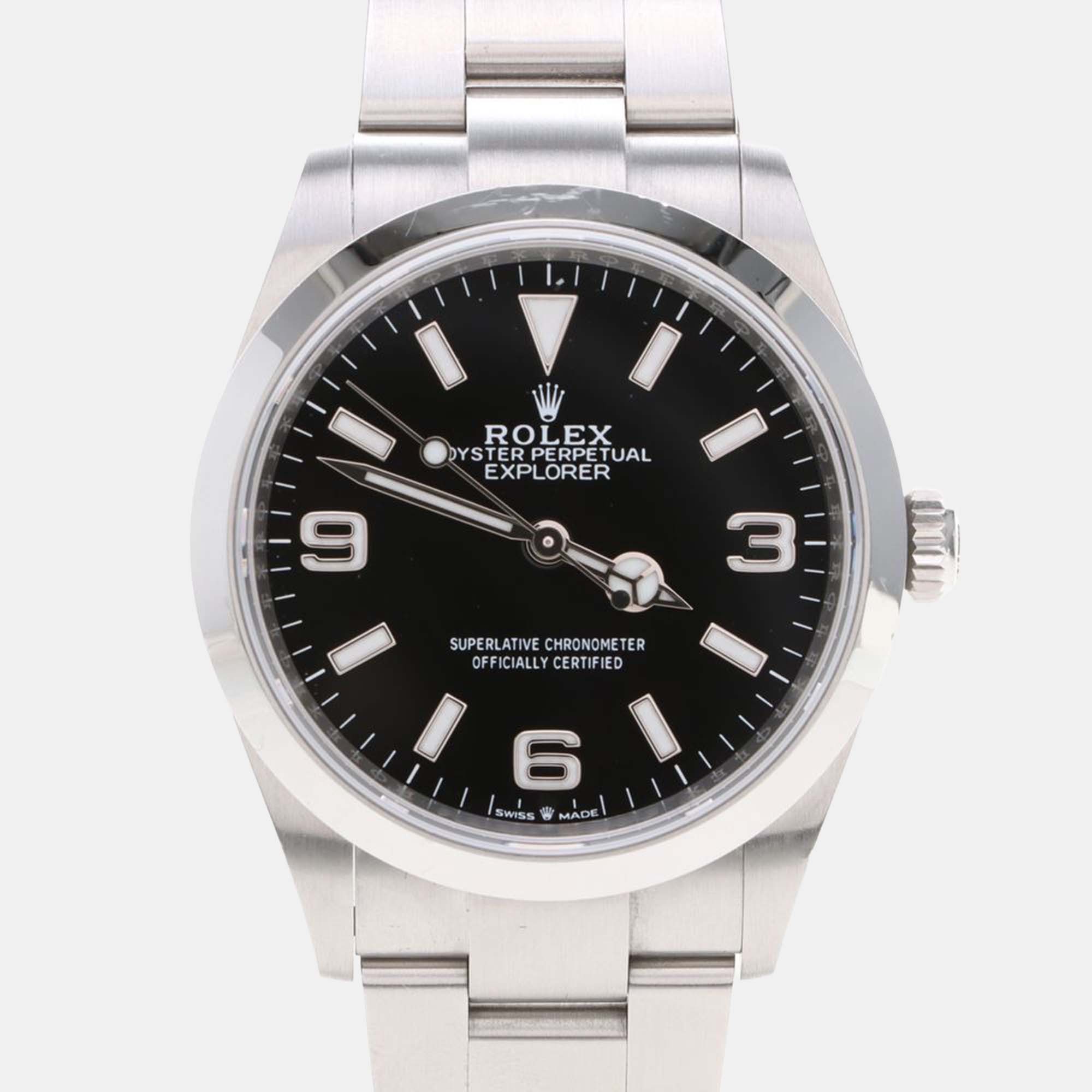 

Rolex Explorer 124270 Automatic Black Stainless Steel Men's Wristwatch