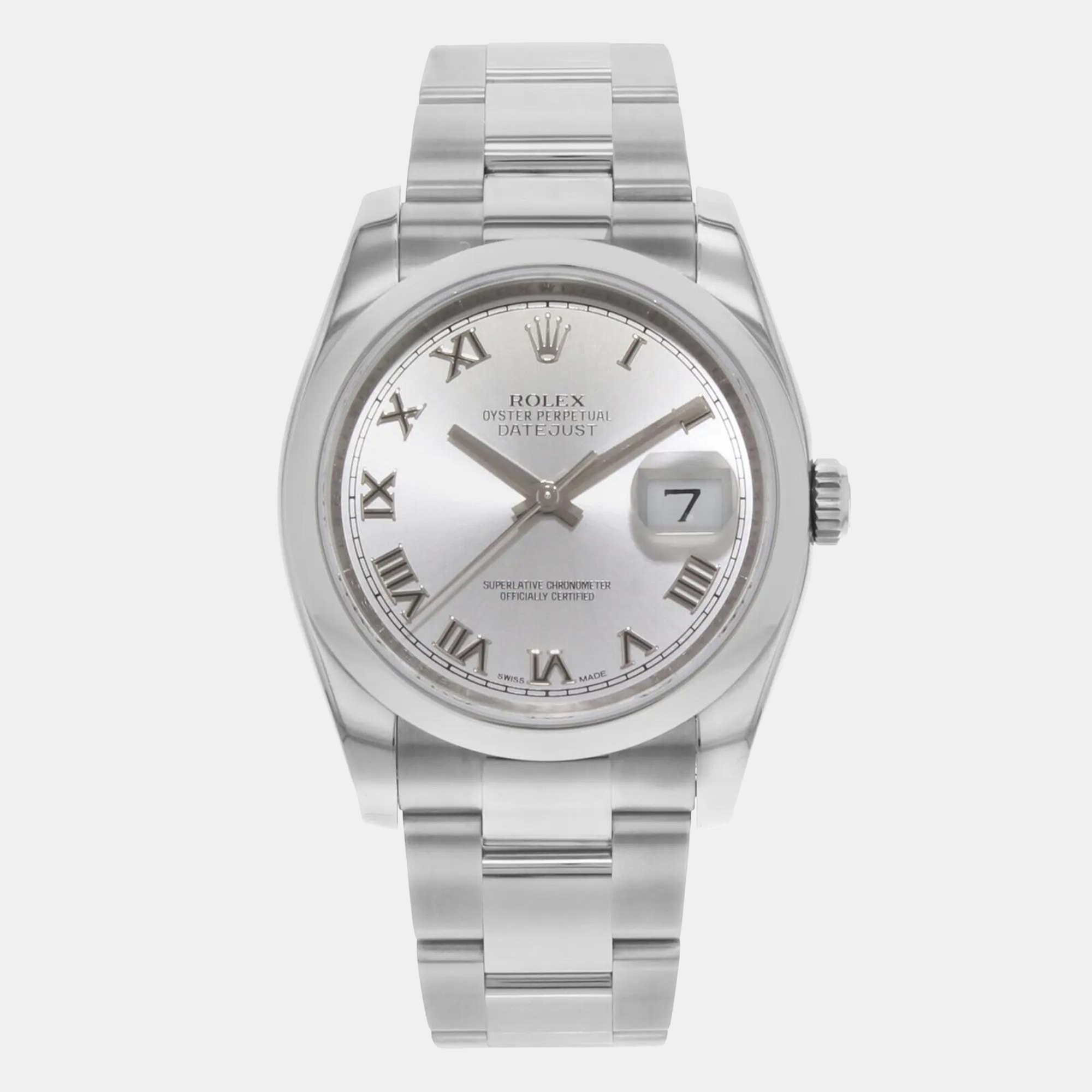 

Rolex Datejust 116200 Automatic Silver Dial Stainless Steel Men's Wristwatch 36 mm