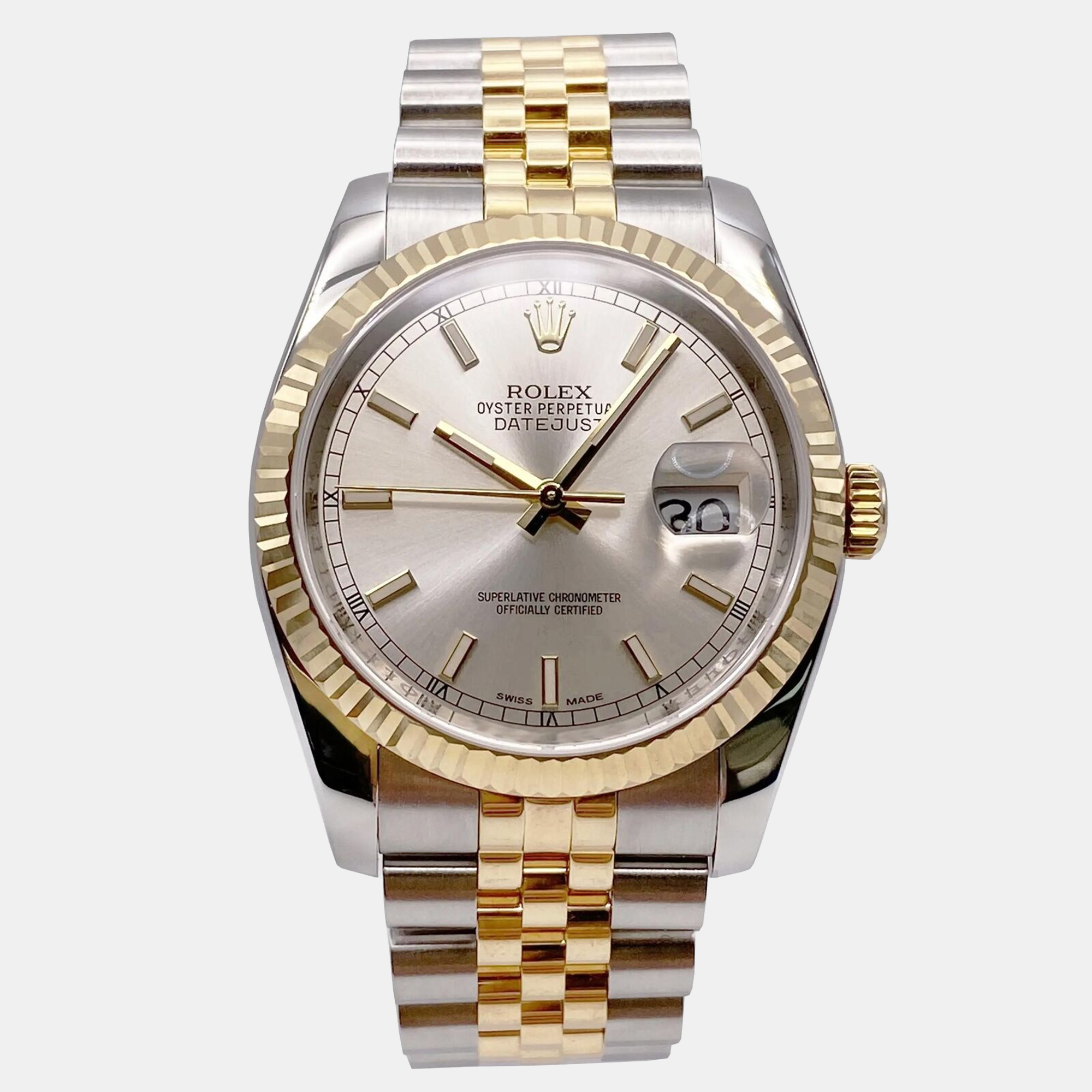 

Rolex Datejust 116233 Automatic Silver Dial 18K Yellow Gold Stainless Steel Men's Wristwatch 36 mm