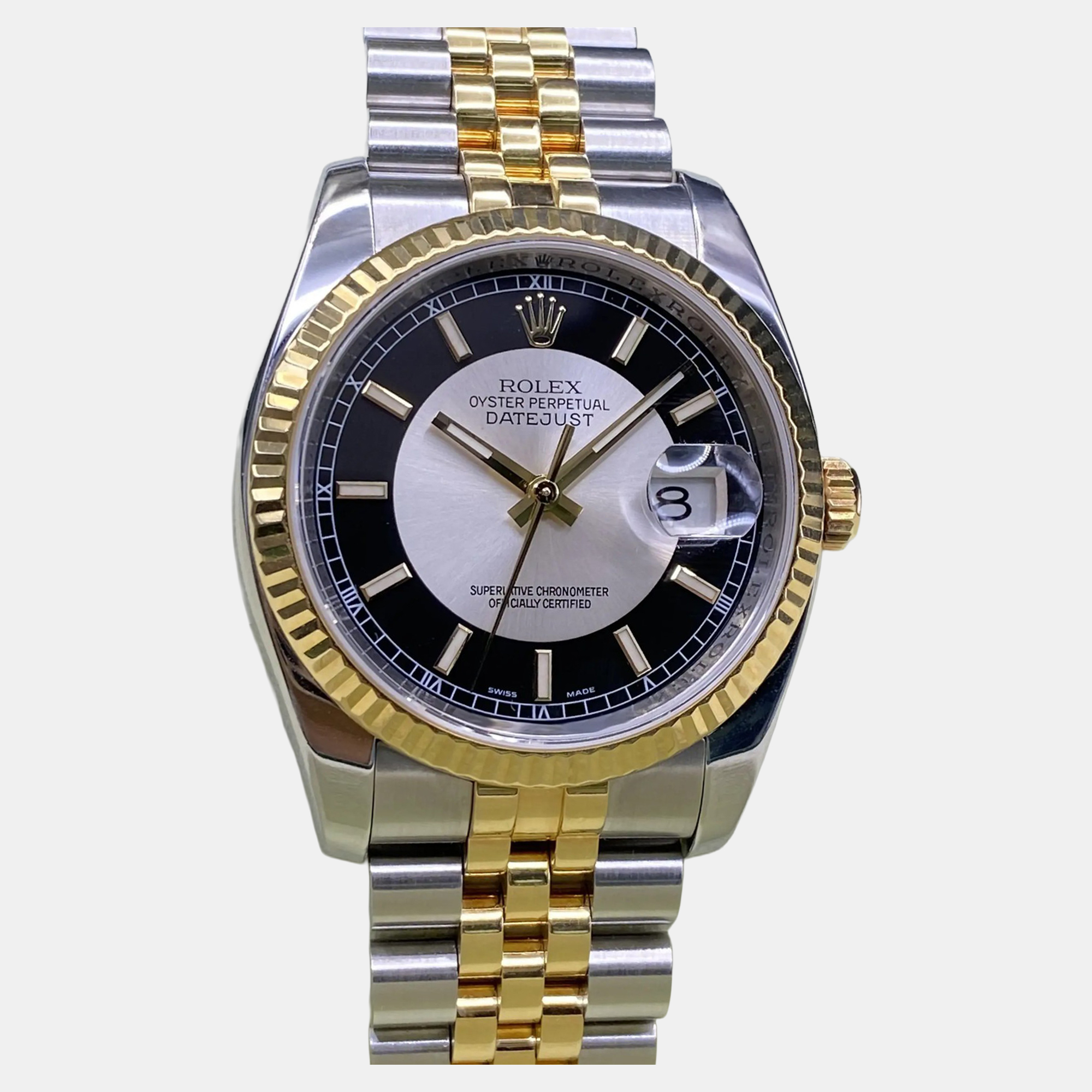 

Rolex Datejust 116233 Automatic Tuxedo Dial 18K Yellow Gold Stainless Steel Men's Wristwatch 36 mm