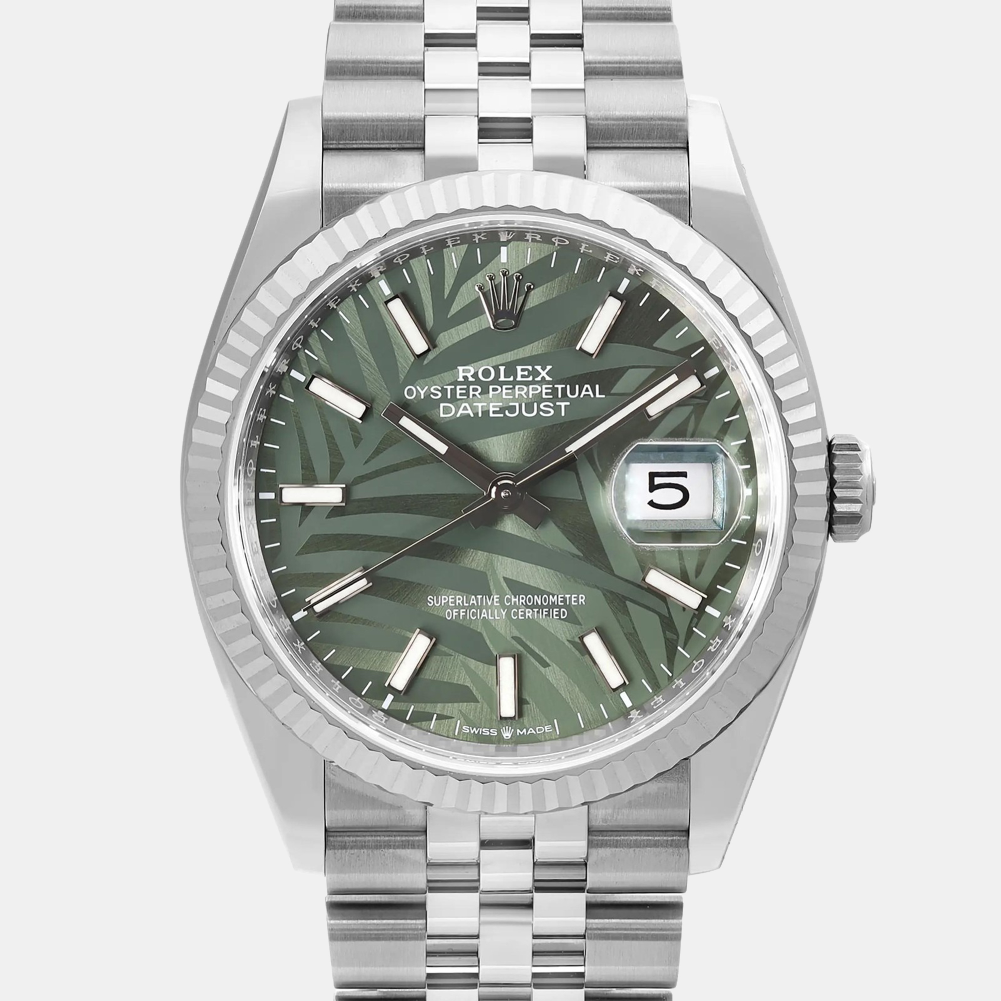 

Rolex Datejust 126234 Automatic Green 18K Yellow Gold Stainless Steel Men's Wristwatch 36 mm