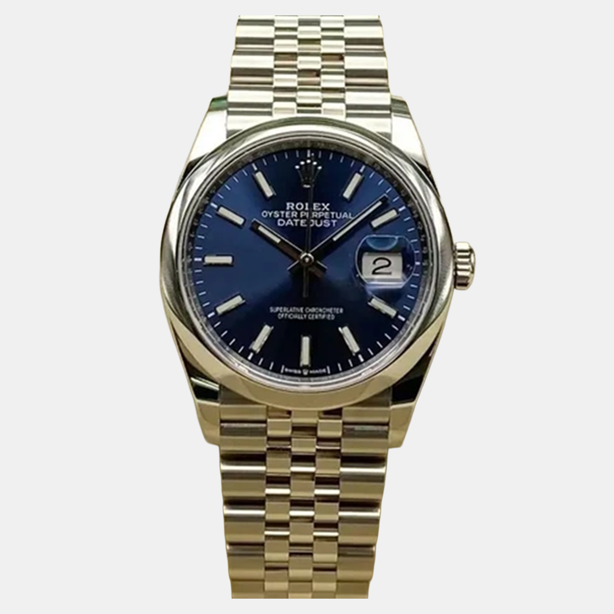 

Rolex Datejust 126200 Automatic Blue Dial Stainless Steel Men's Wristwatch 36 mm