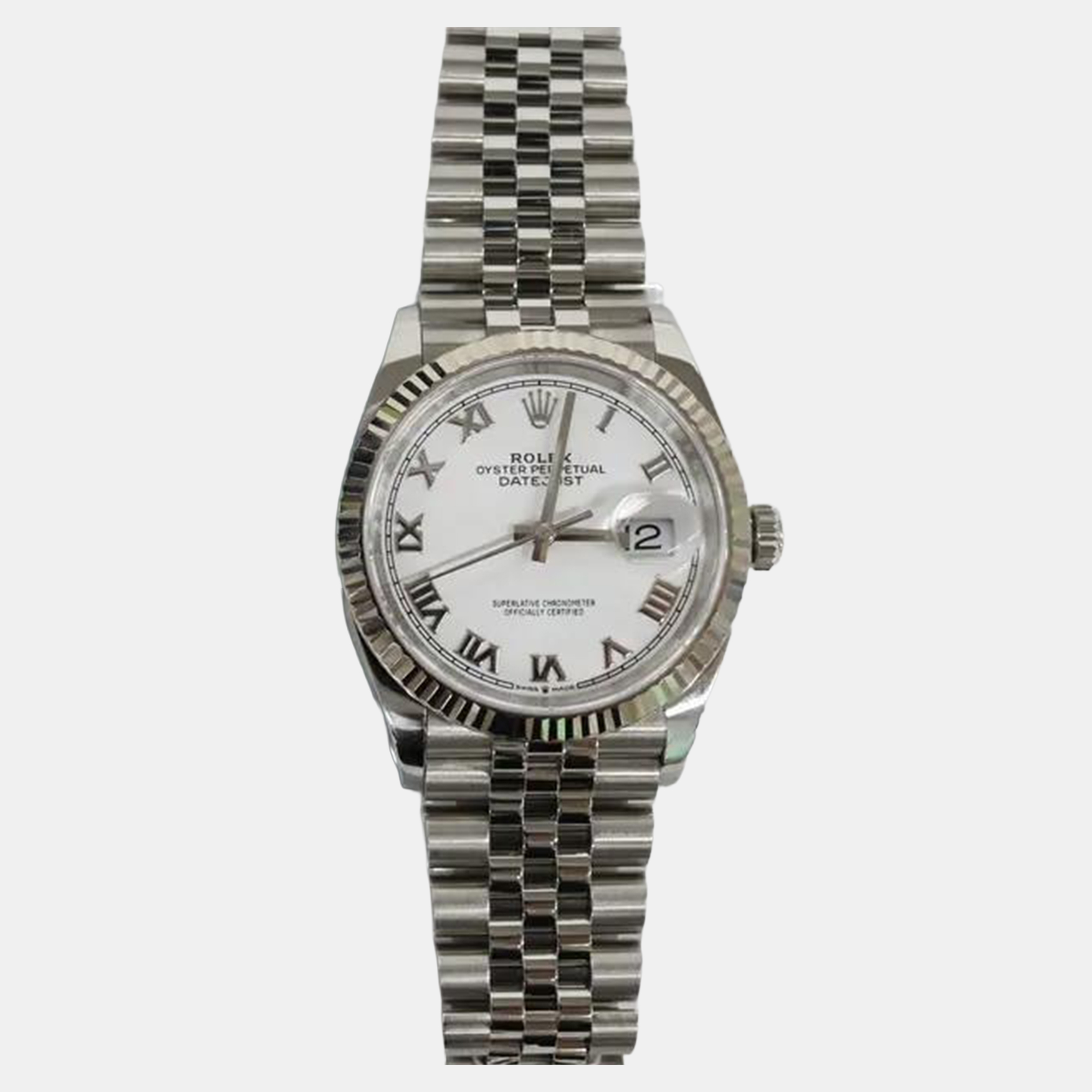 

Rolex Datejust 126234 Automatic White Dial Stainless Steel Men's Wristwatch 36 mm
