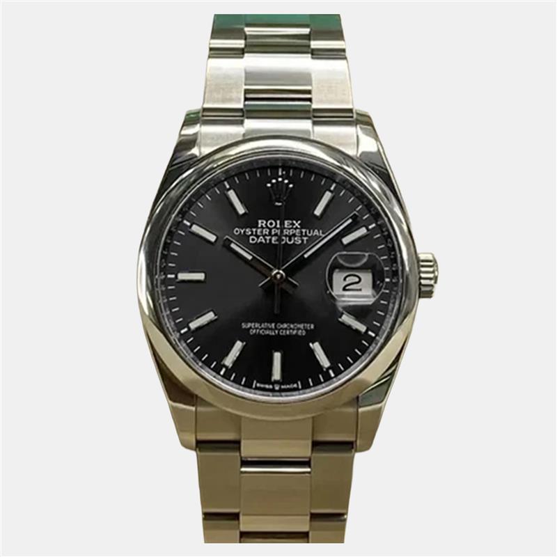 

Rolex Datejust 126200 Automatic Black Dial Stainless Steel Men's Wristwatch 36 mm