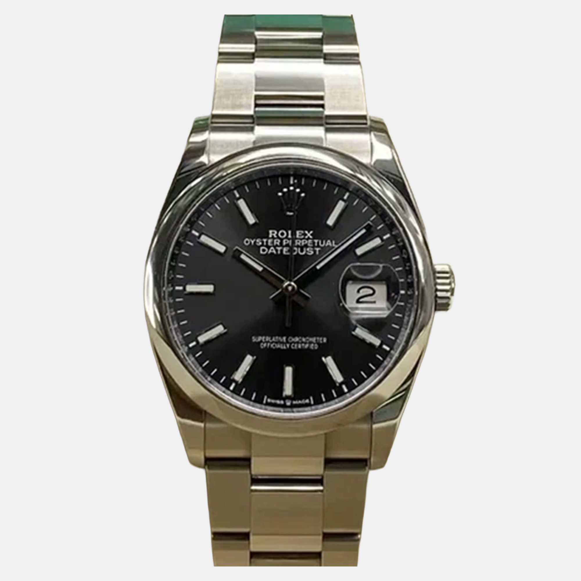 

Rolex Datejust 126200 Automatic Black Dial Stainless Steel Men's Wristwatch 36 mm