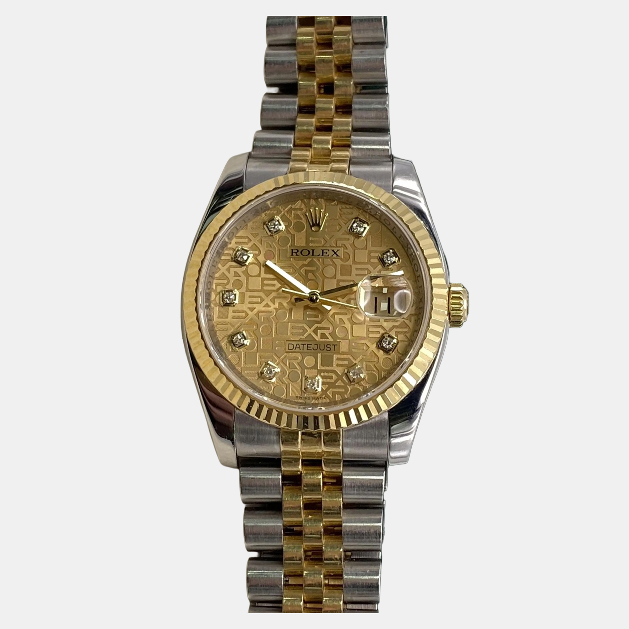 

Rolex Datejust 116233 Automatic Diamond Dial Stainless Steel 18k Yellow Gold Men's Wristwatch 36 mm