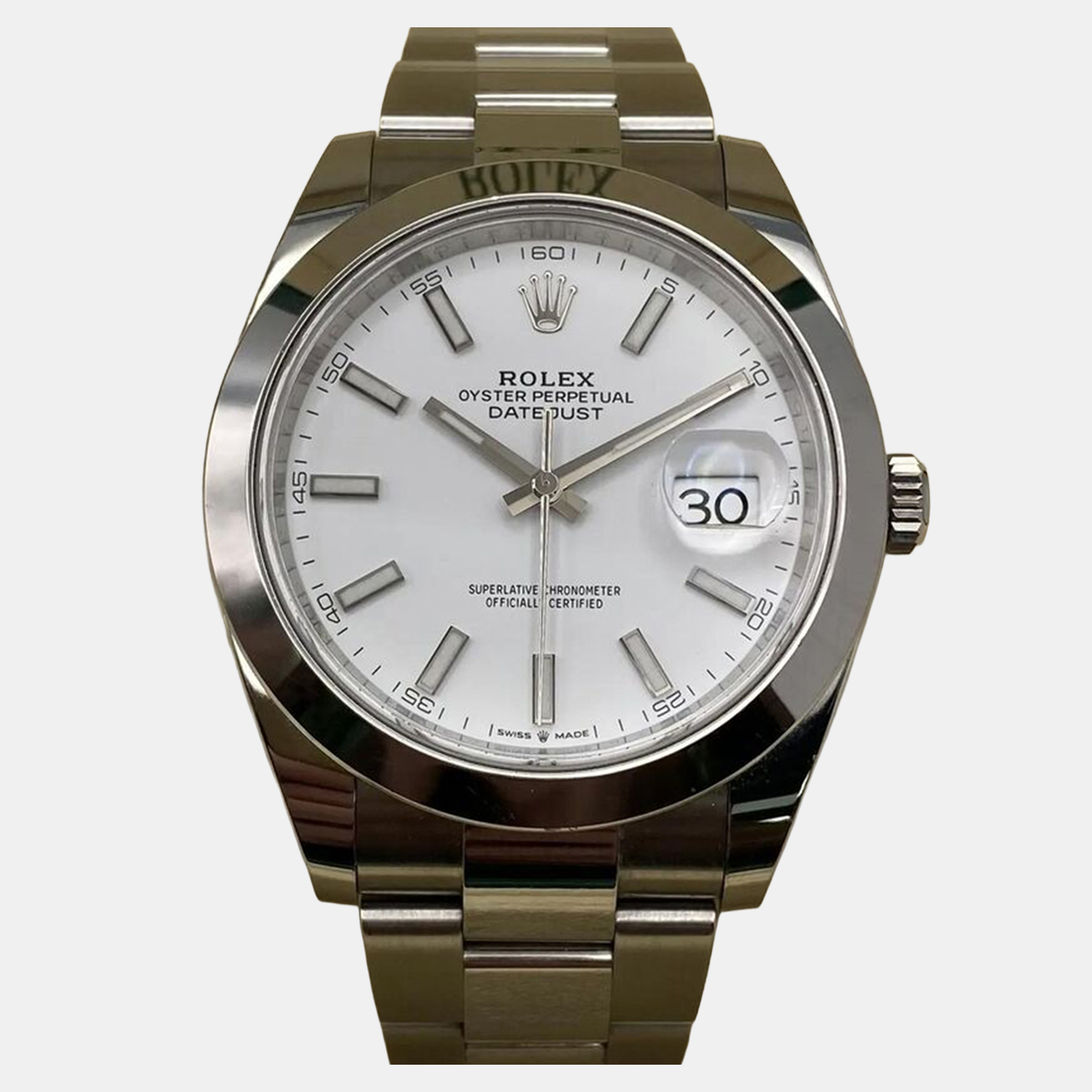 

Rolex Datejust 126300 Automatic White Dial Stainless Steel Men's Wristwatch 41 mm