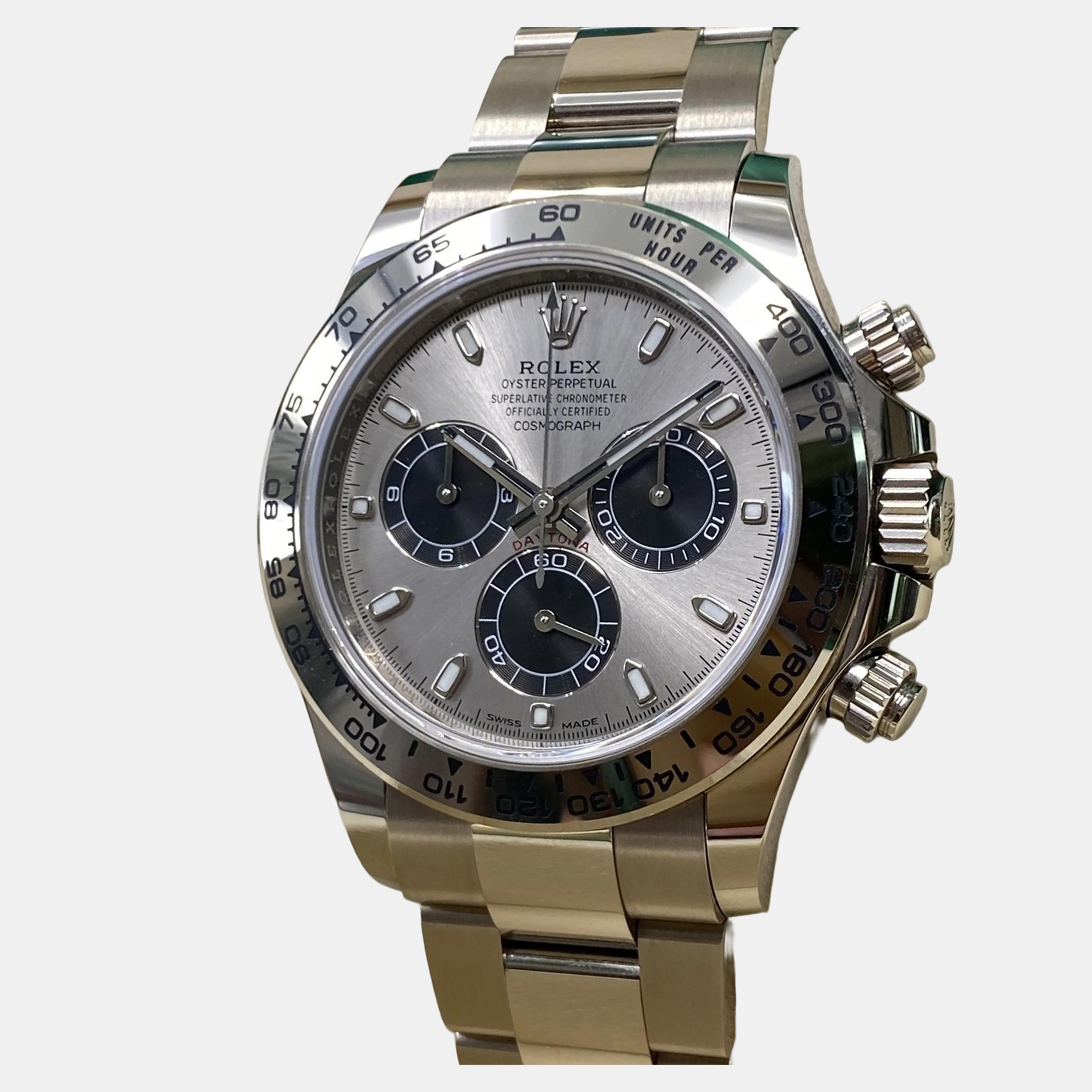 

Rolex Cosmograph Daytona 116509 Automatic Chronograph White Dial White Gold Men's Wristwatch 40 mm