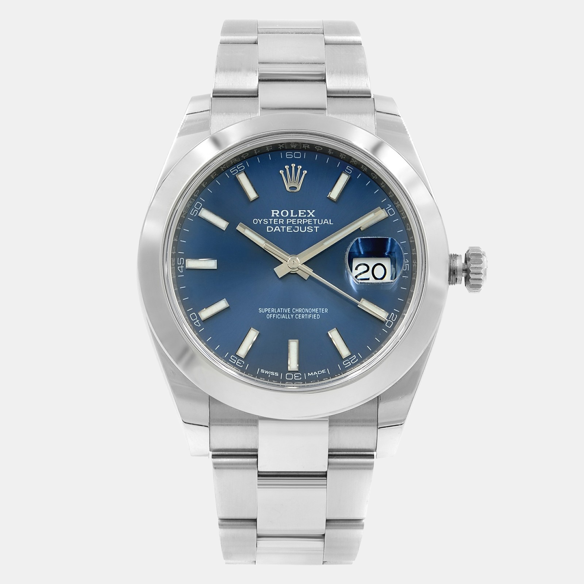 

Rolex Datejust 126300 Automatic Blue Dial Stainless Steel Men's Wristwatch 41 mm