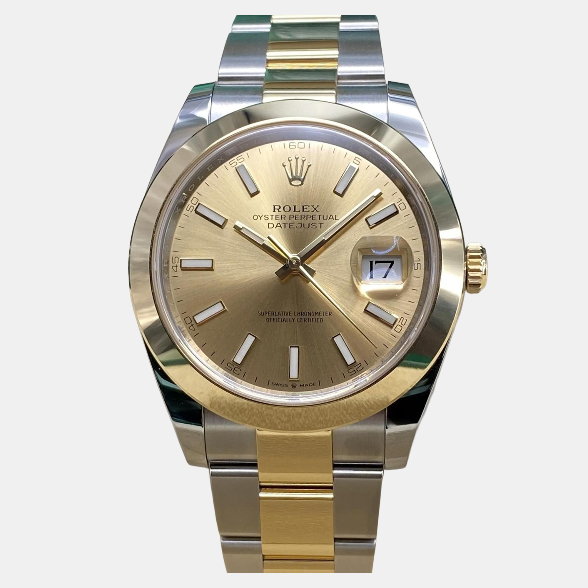 

Rolex Datejust 126303 Automatic Champagne Dial Stainless Steel 18k Yellow Gold Men's Wristwatch 41 mm
