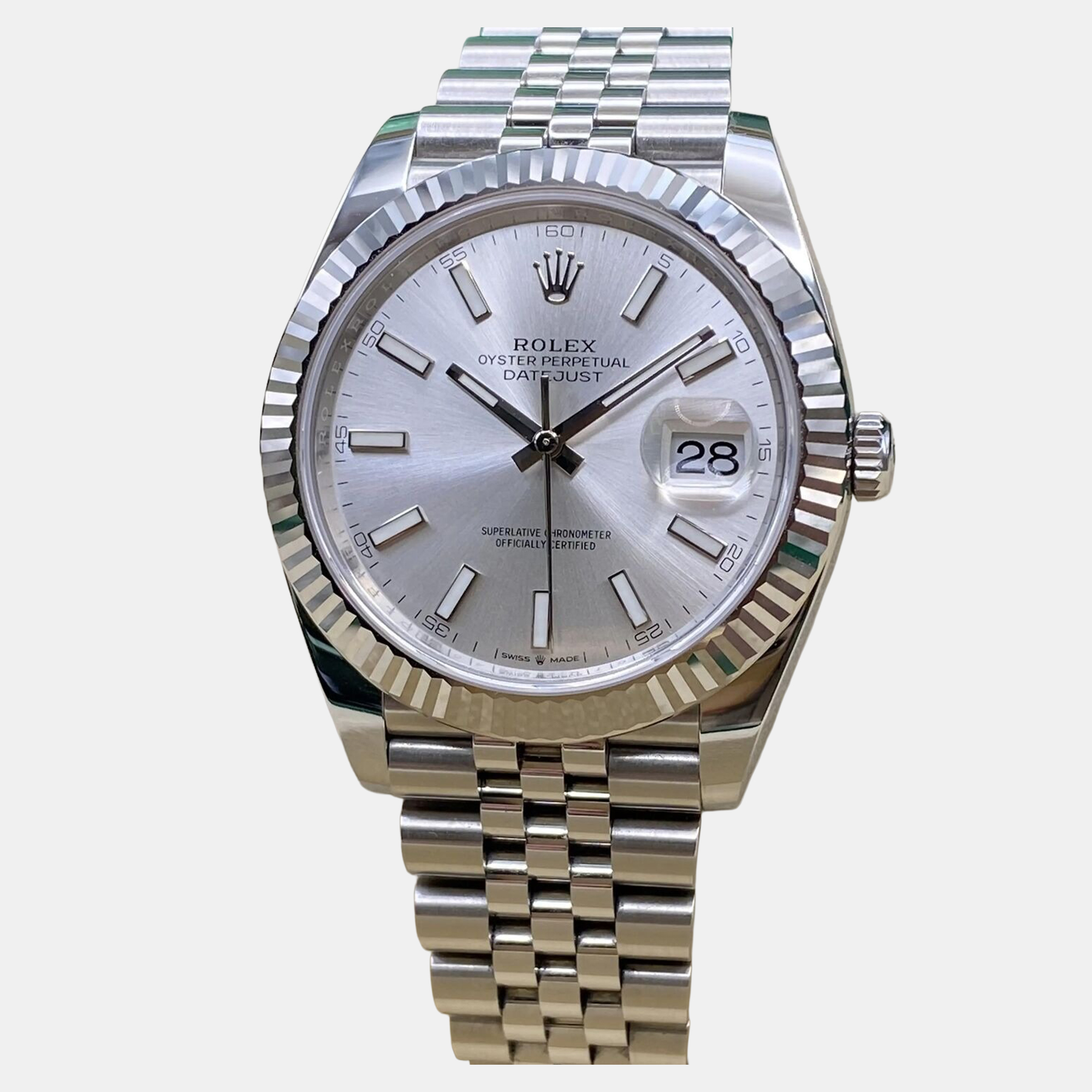 

Rolex Datejust 126334 Automatic Silver Dial Stainless Steel White Gold Men's Wristwatch