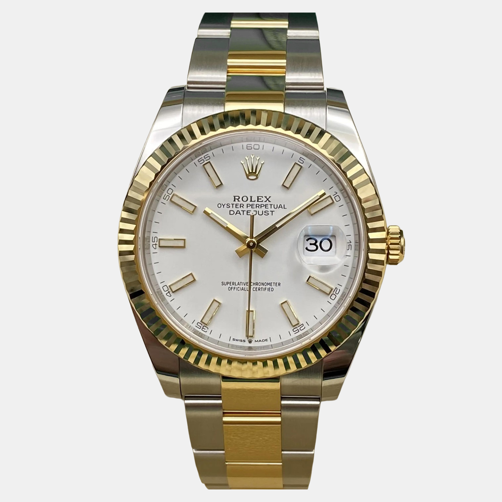 

Rolex Datejust 41 126333 Automatic White Dial Stainless Steel Yellow Gold Men's Wristwatch