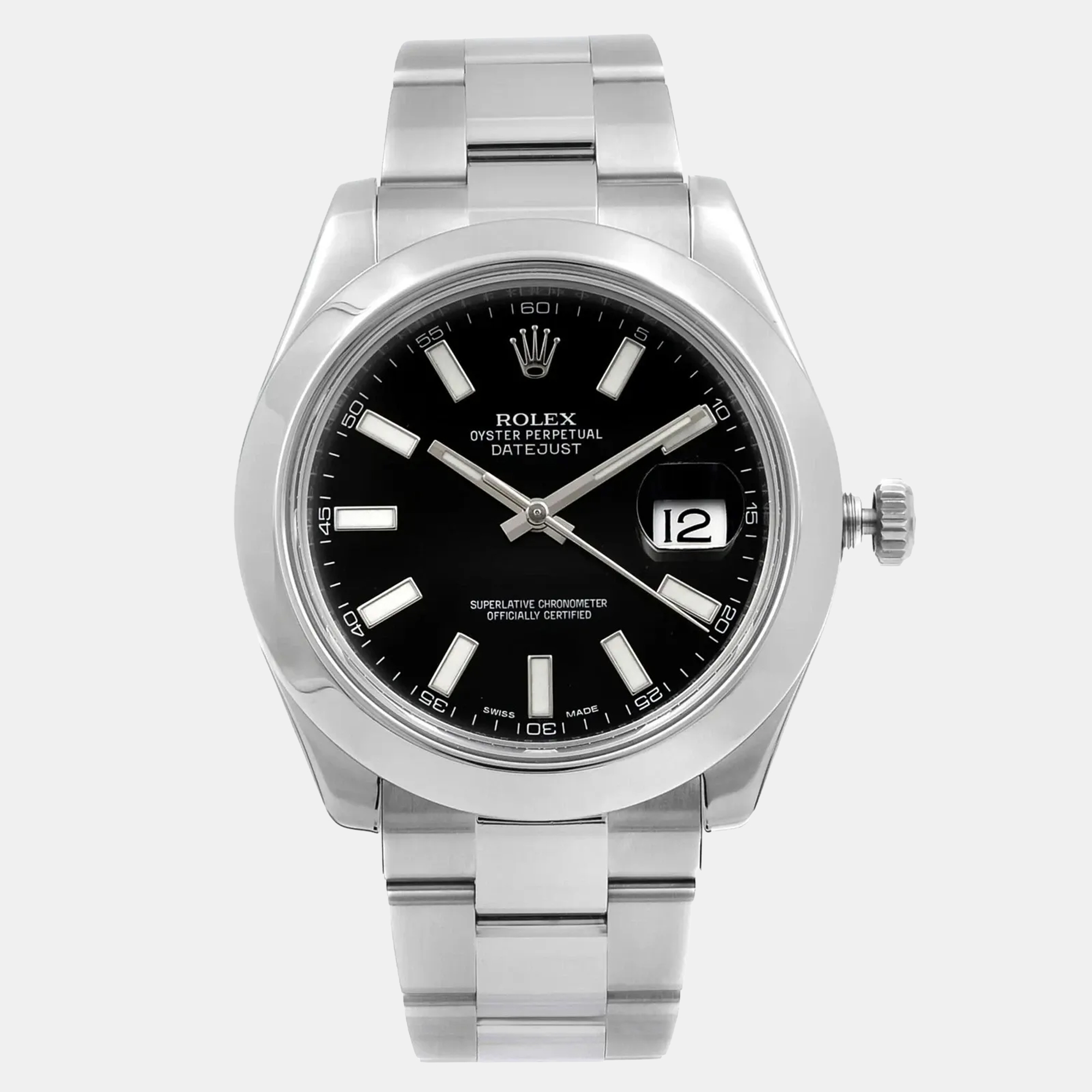 

Rolex Datejust II 116300 Automatic Black Dial Stainless Steel Men's Wristwatch