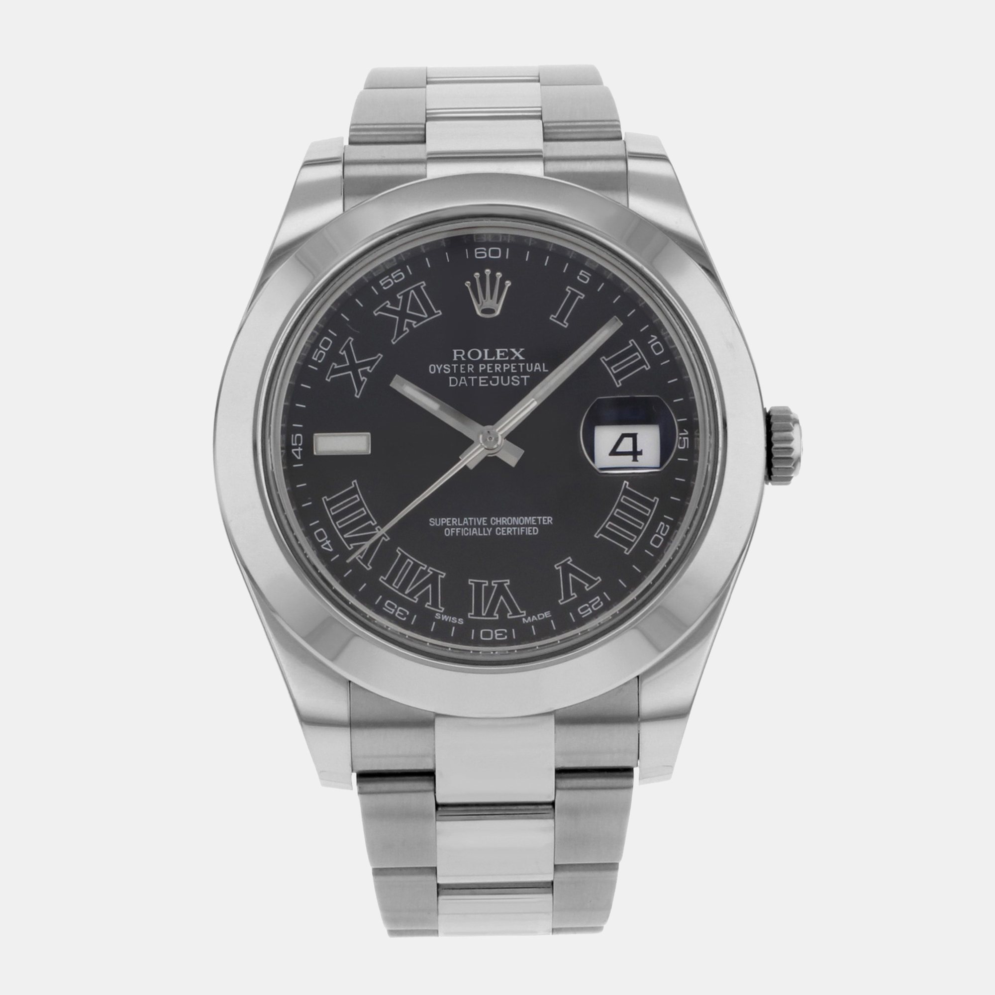 

Rolex Datejust II 116300 Automatic Black Roman Dial Stainless Steel Men's Wristwatch