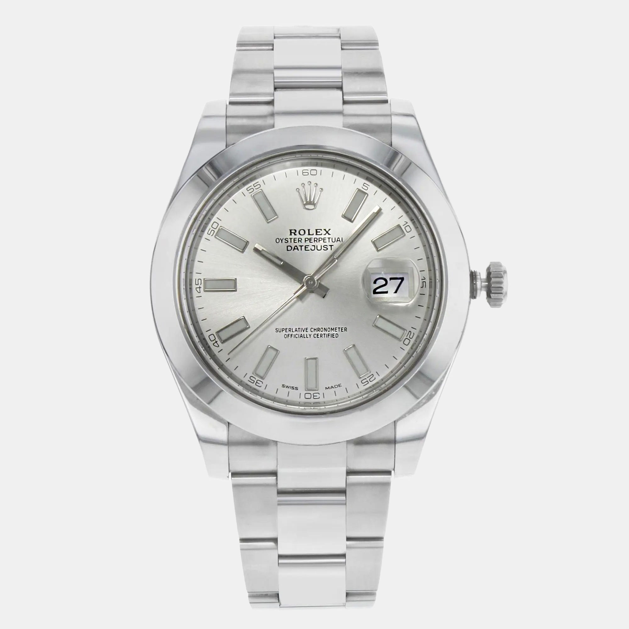 

Rolex Datejust II 116300 Automatic Silver Dial Stainless Steel Men's Wristwatch