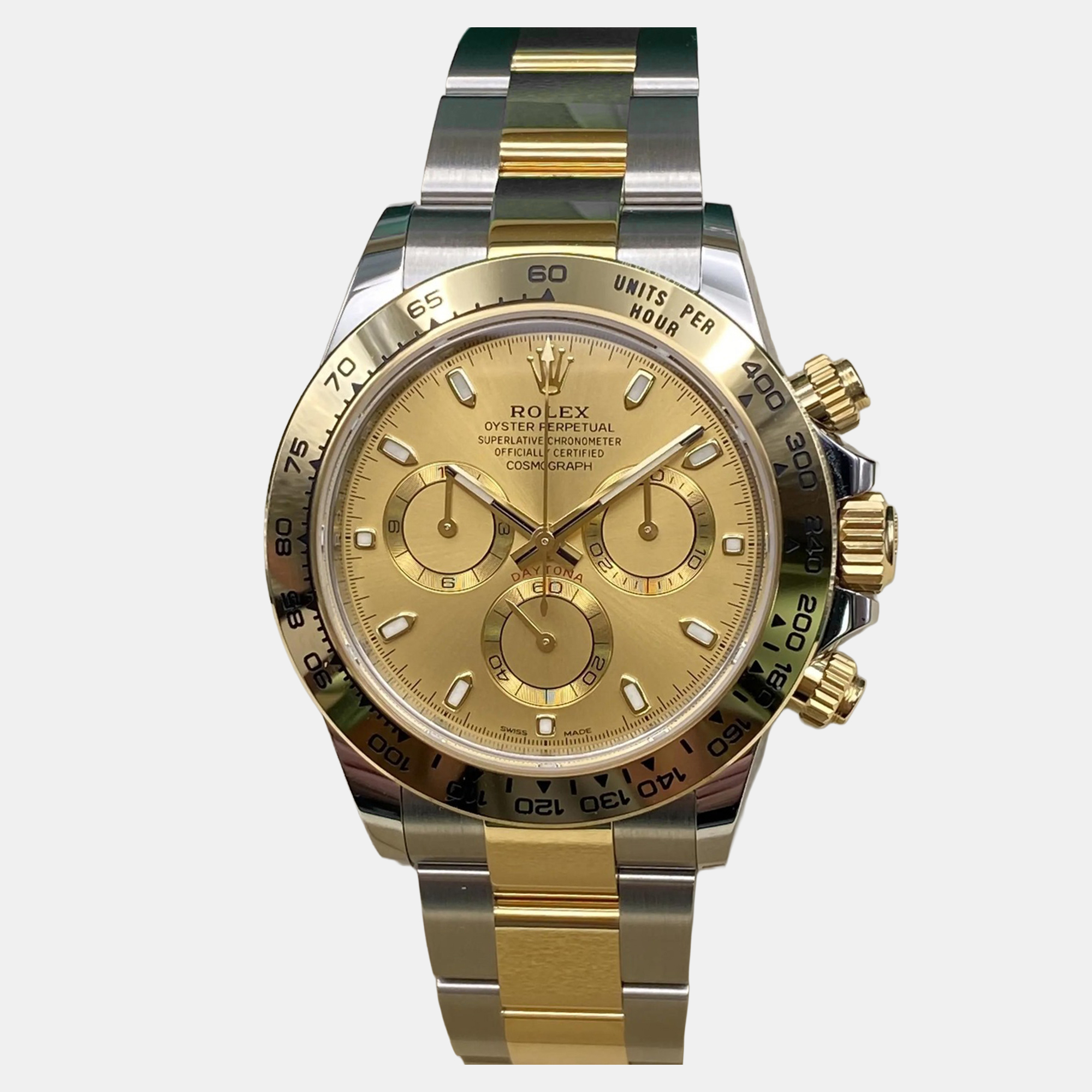 

Rolex Cosmograph Daytona 116503 Automatic Chronograph Champagne Dial Stainless Steel 18k Yellow Gold Men's Wristwatch