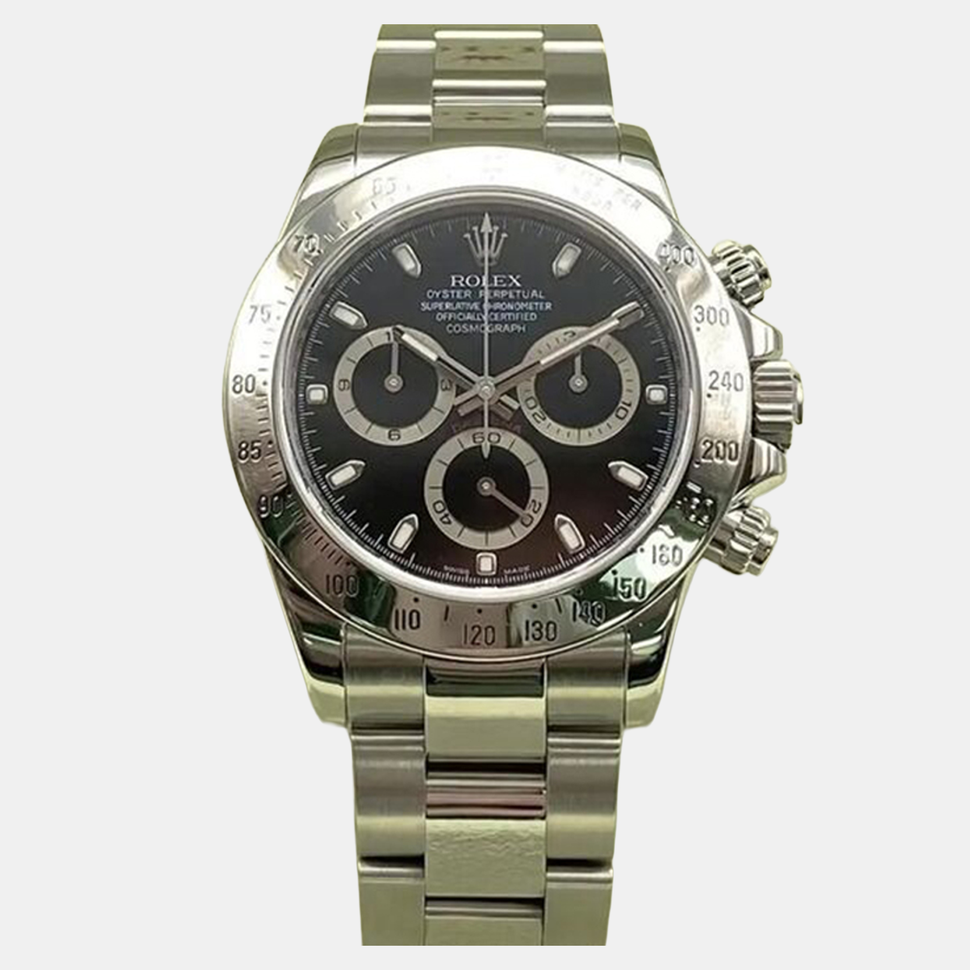 

Rolex Cosmograph Daytona 116520 Automatic Chronograph Black Dial Stainless Steel Men's Wristwatch