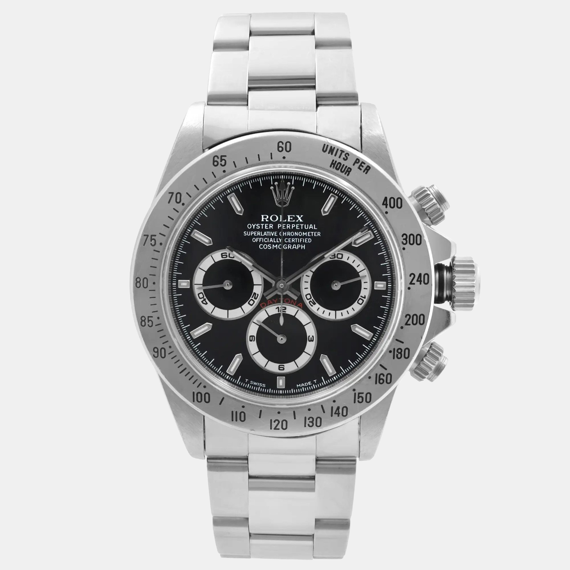 

Rolex Cosmograph Daytona 16520 Automatic Chronograph Black Dial Stainless Steel Men's Wristwatch