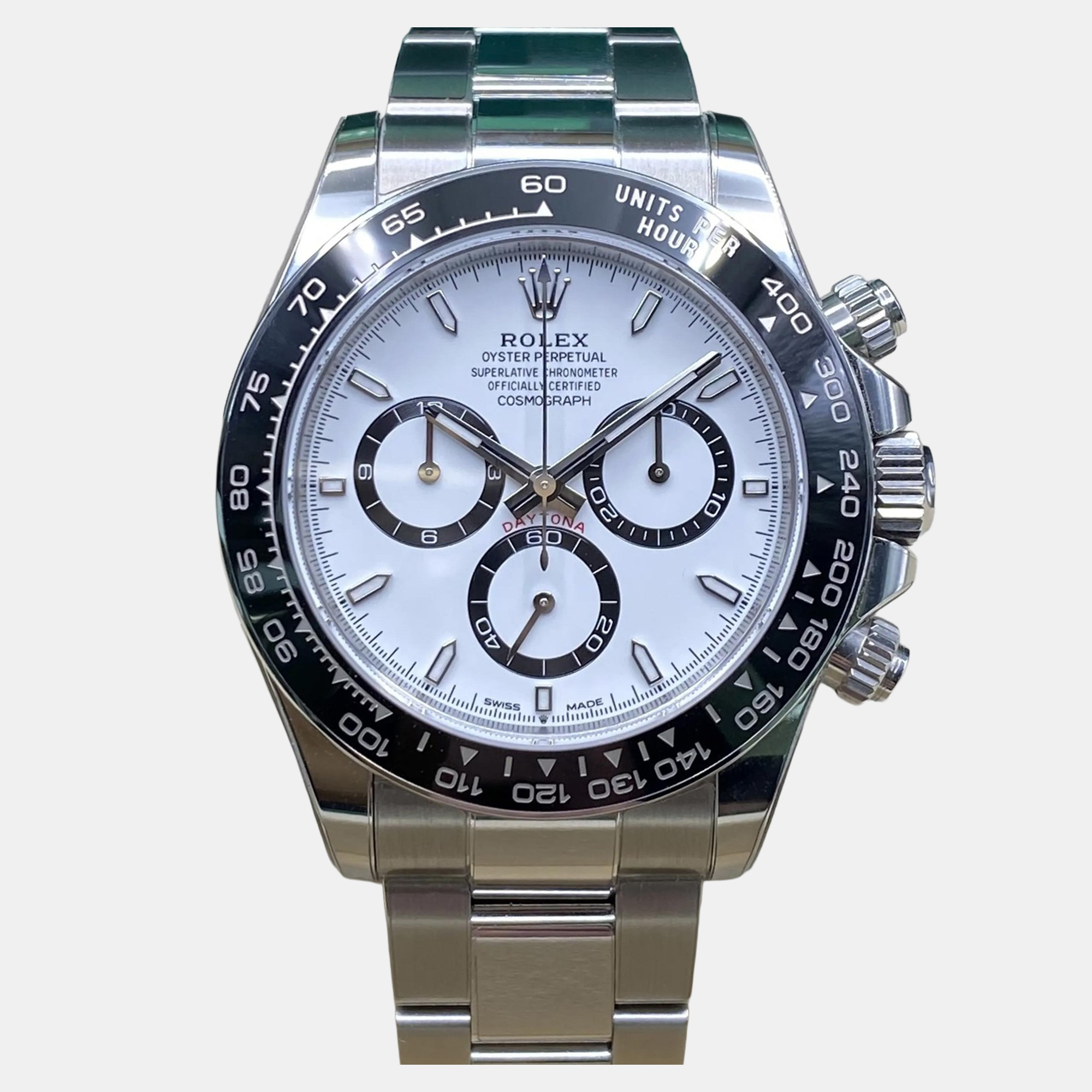 

Rolex Cosmograph Daytona 126500LN Automatic Chronograph White Dial Stainless Steel Ceramic Men's Wristwatch