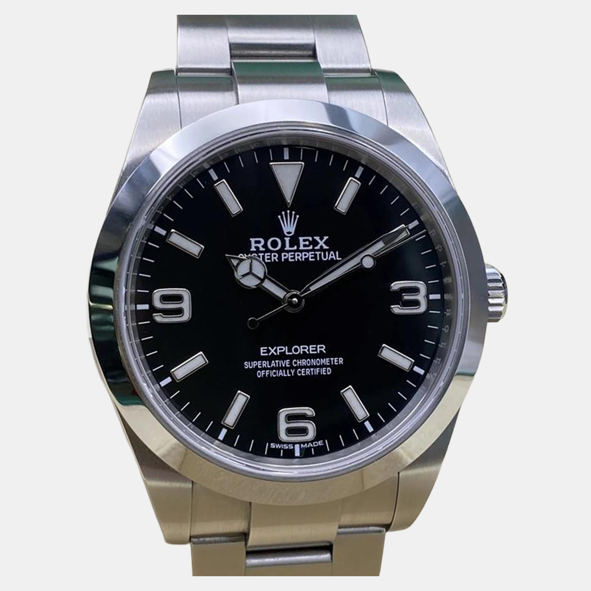 

Rolex Explorer 214270 Automatic Black Dial Stainless Steel Men's Wristwatch