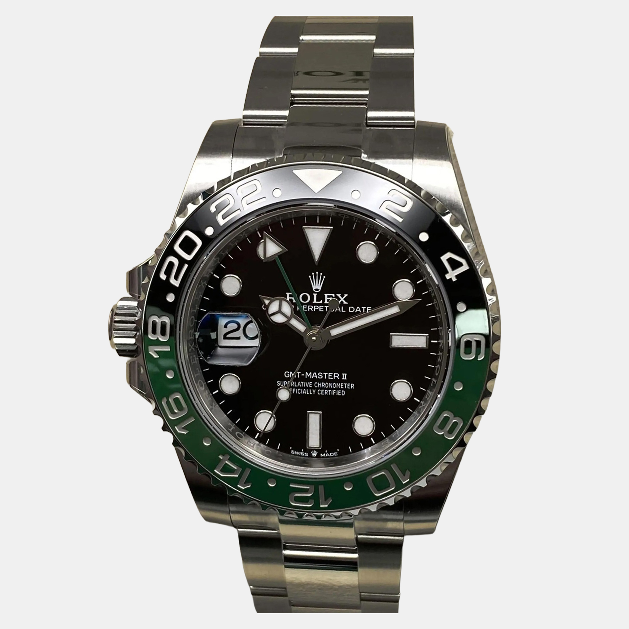 Rolex GMTMaster II Sprite 126720VTNR Automatic Black Dial Stainless Steel Mens Wristwatch 40mm