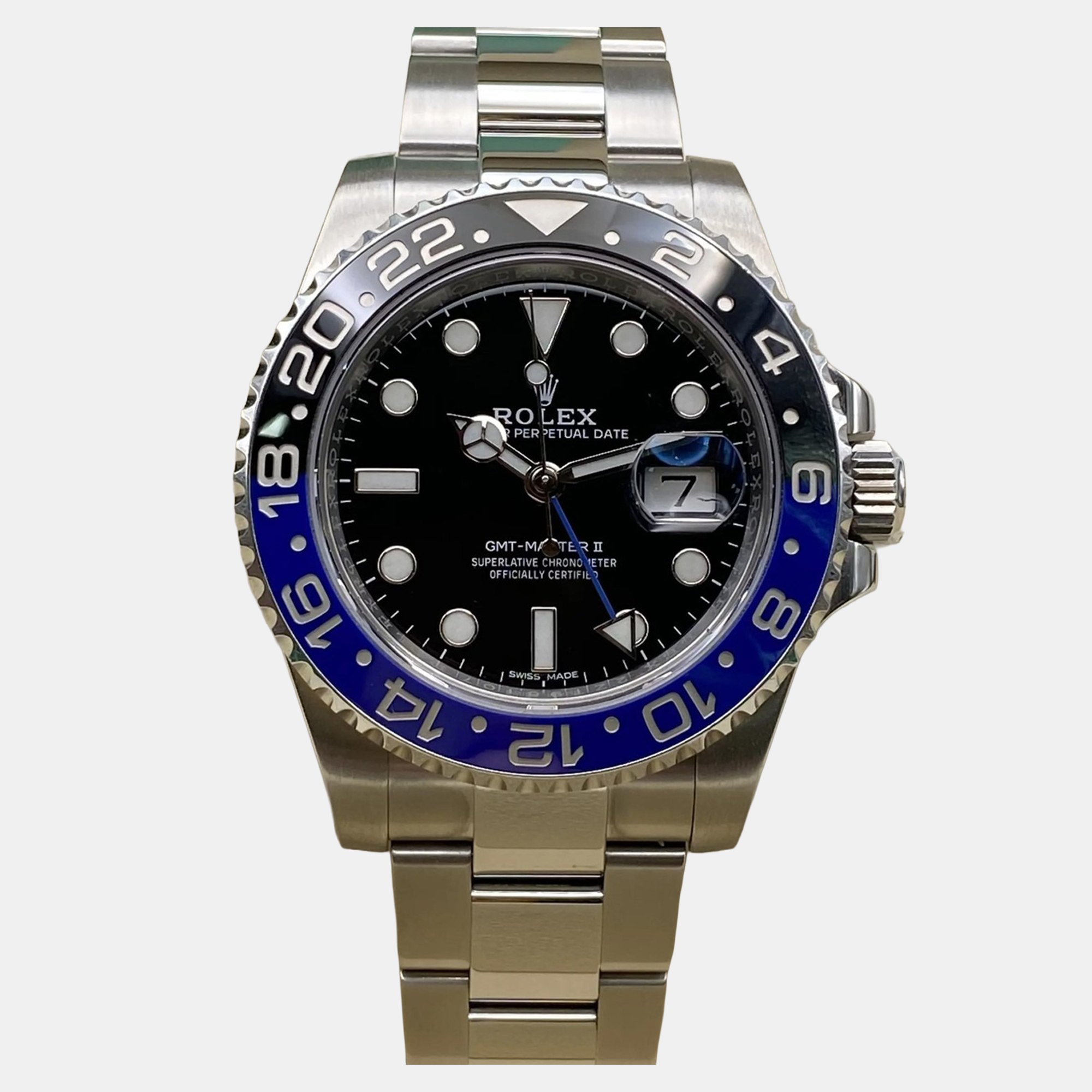 Rolex GMTMaster II 116710BLNR Automatic Black Dial Stainless Steel Ceramic Mens Wristwatch 40mm