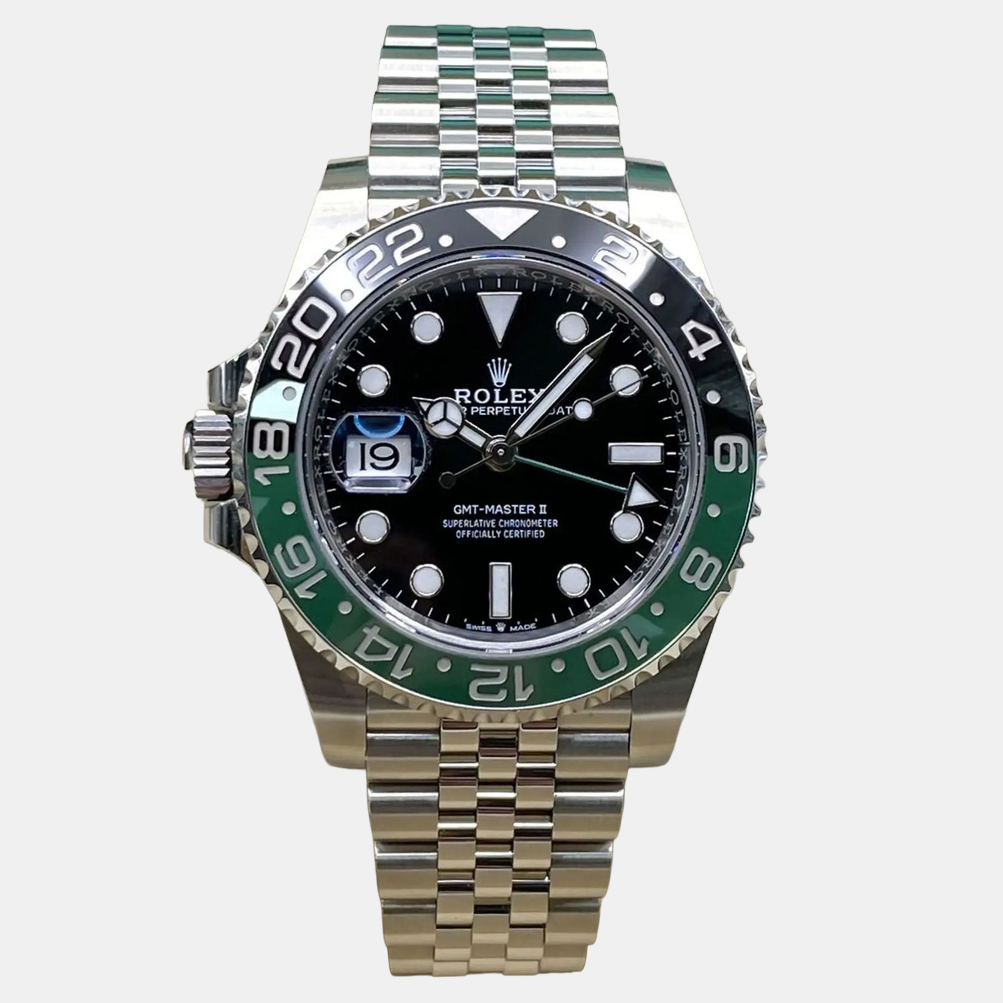 

Rolex GMT-Master II 126720VTNR Sprite Automatic Black Dial Stainless Steel Men's Wristwatch
