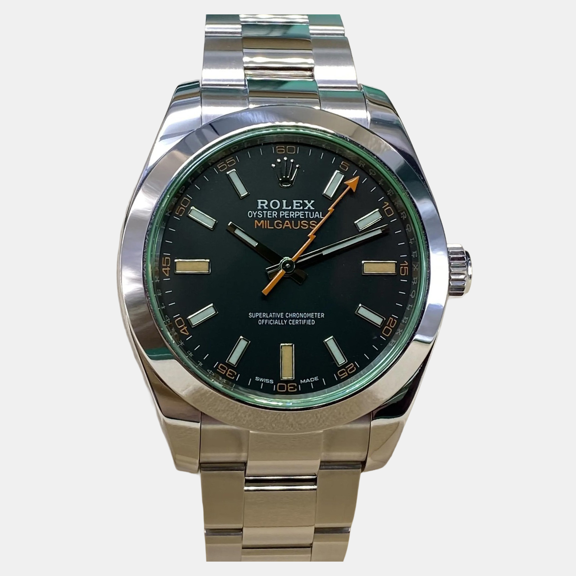 

Rolex Milgauss 116400GV Automatic Black Dial Stainless Steel Men's Wristwatch