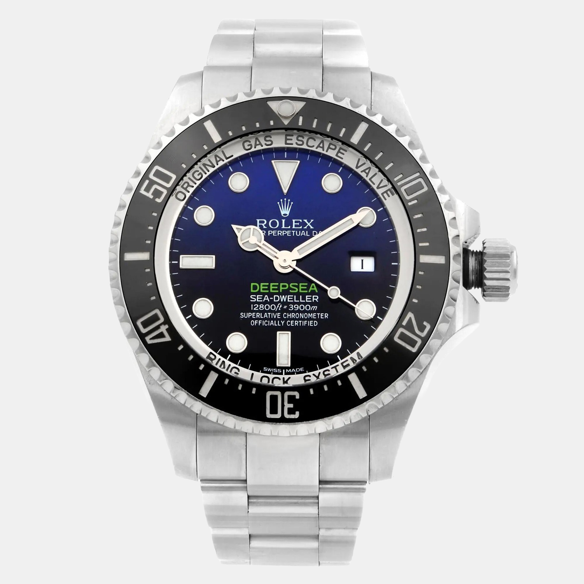 

Rolex Sea-Dweller Deepsea 116660 Automatic Blue Black Dial Stainless Steel Men's Wristwatch