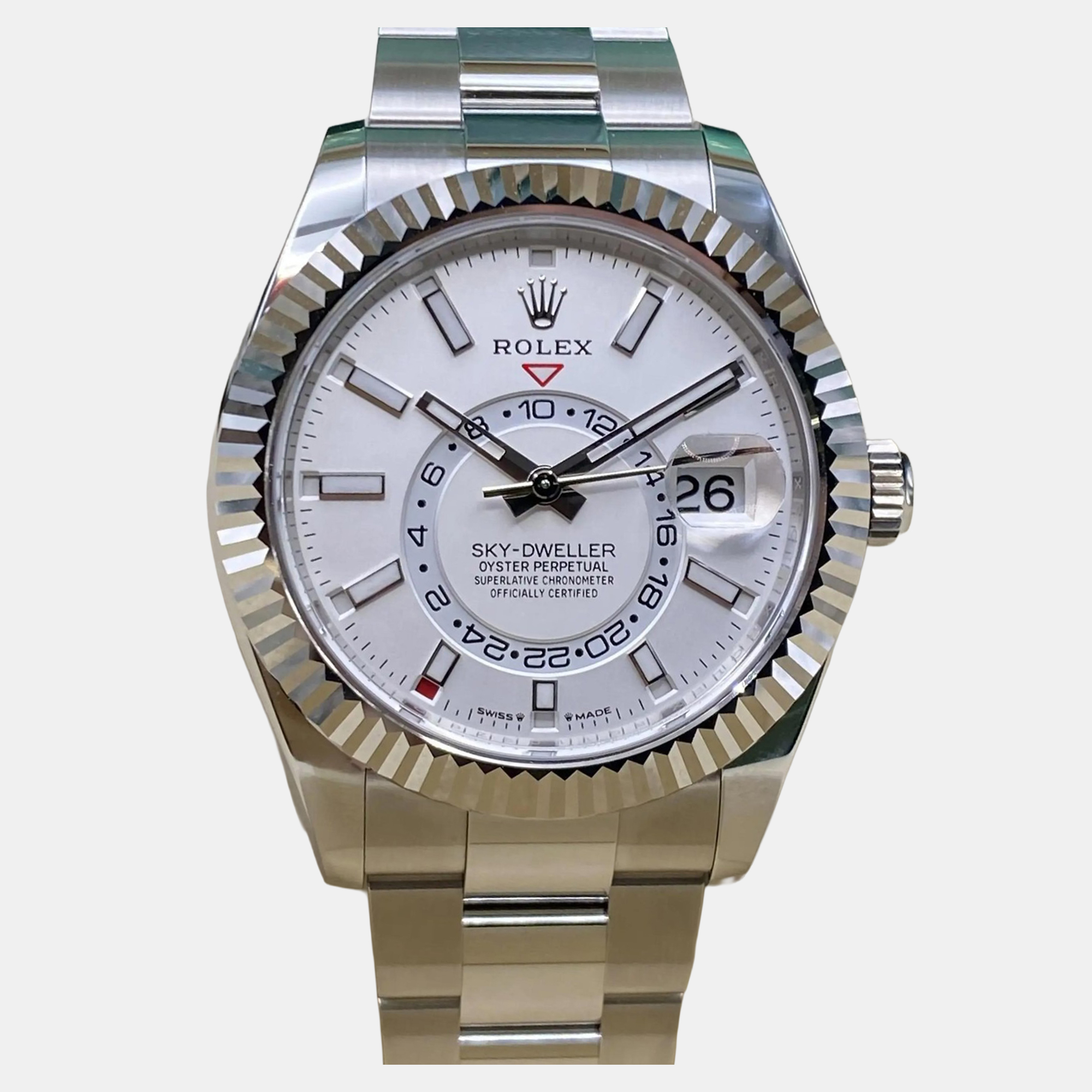 

Rolex Sky-Dweller 336934 Automatic White Dial White Gold Stainless Steel Men's Wristwatch