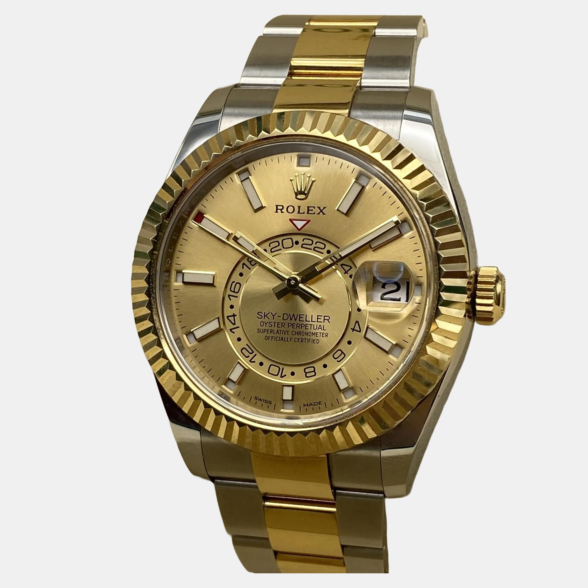 

Rolex Sky-Dweller 326933 Automatic Champagne Dial Stainless Steel Yellow Gold Men's Wristwatch